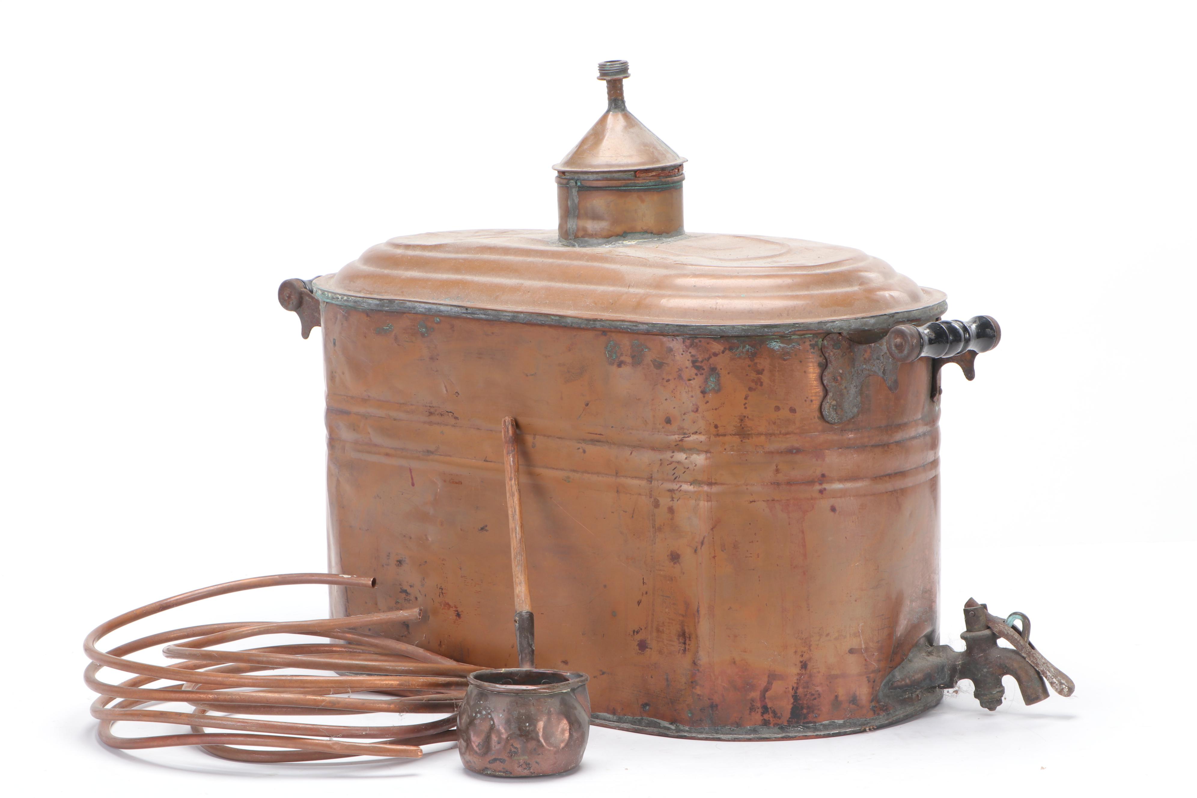 Copper Wash Tub Moonshine Still and Ladle