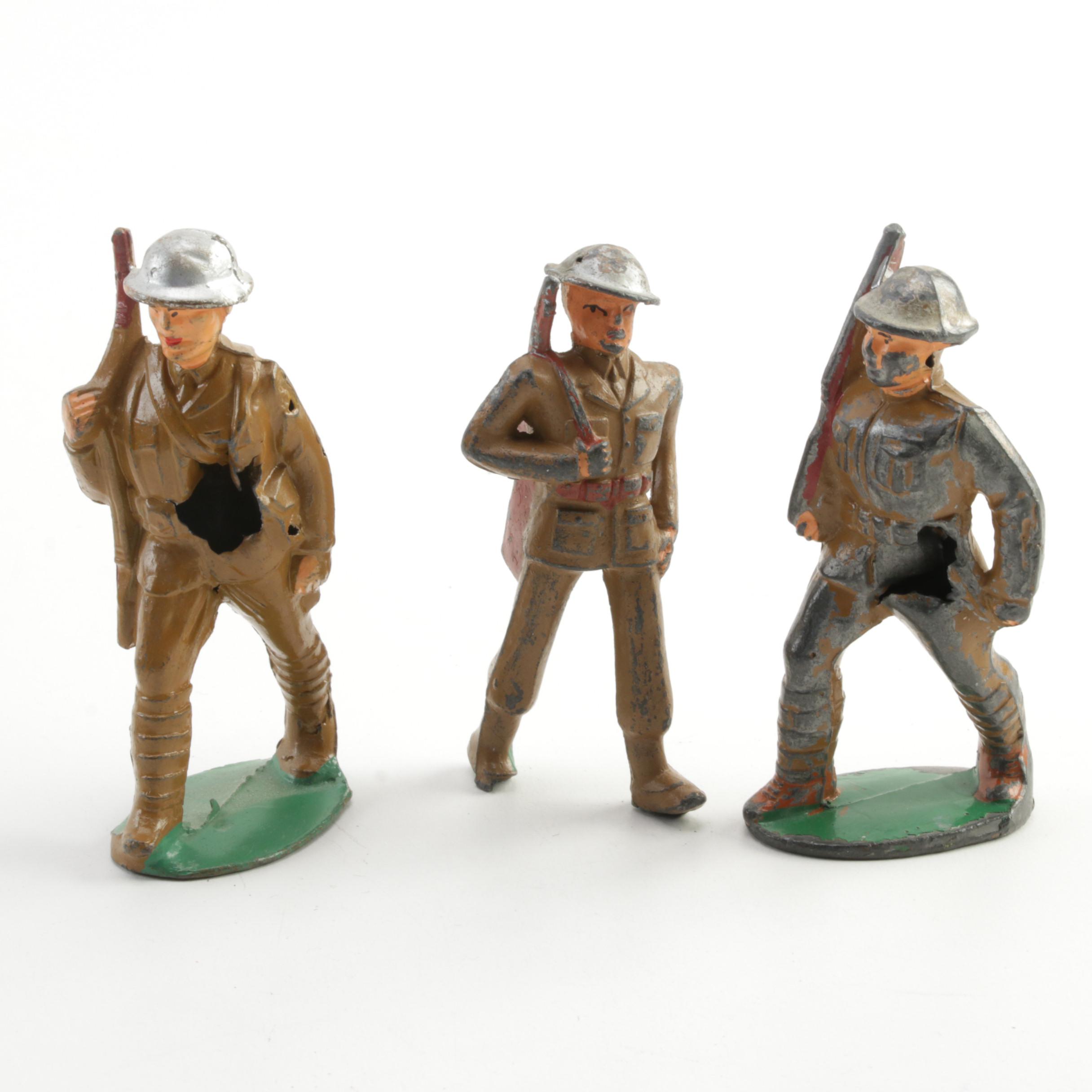 Manoll and Barclay United States Military Metal Toy Soldiers, Mid-20th C.