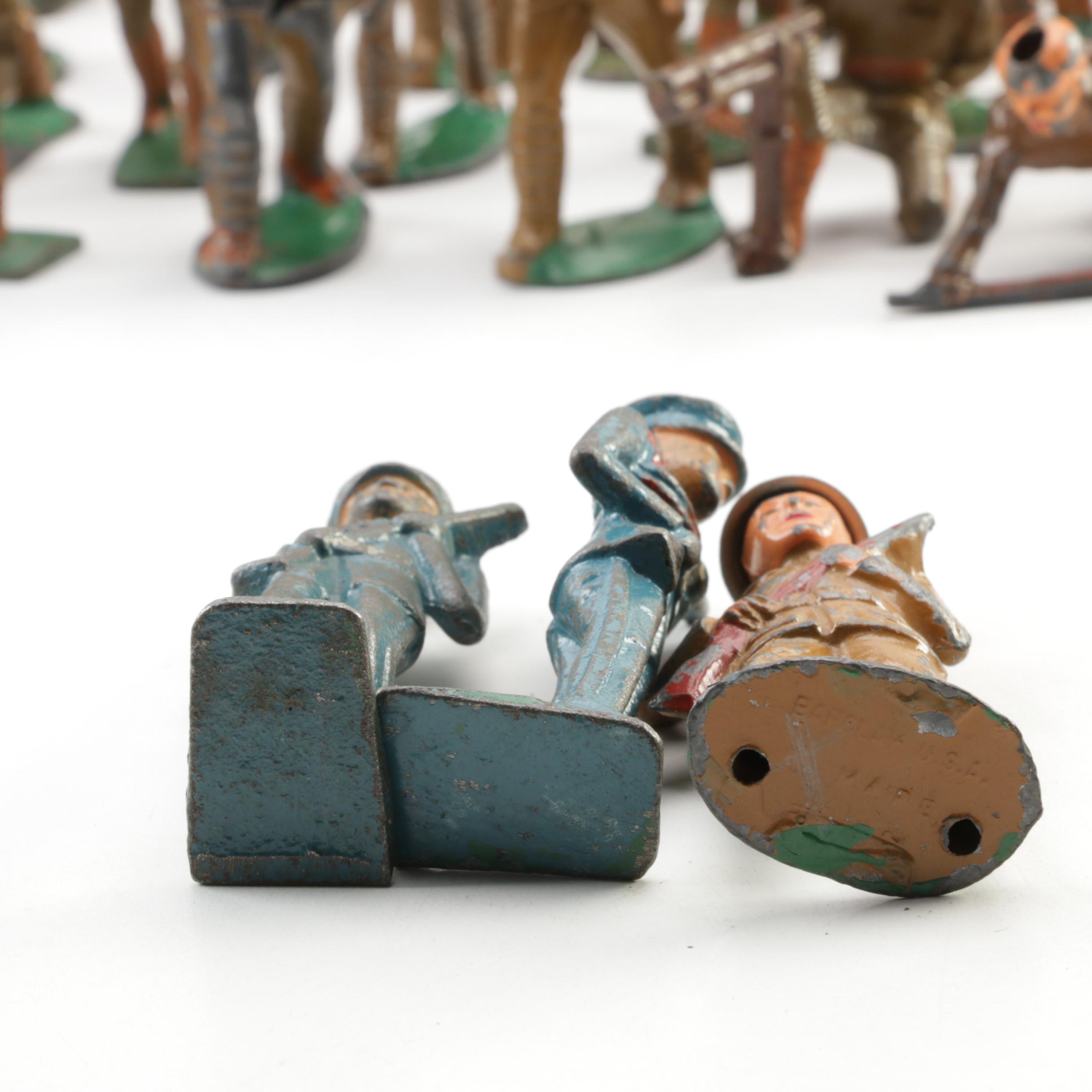 Manoll and Barclay United States Military Metal Toy Soldiers, Mid-20th C.