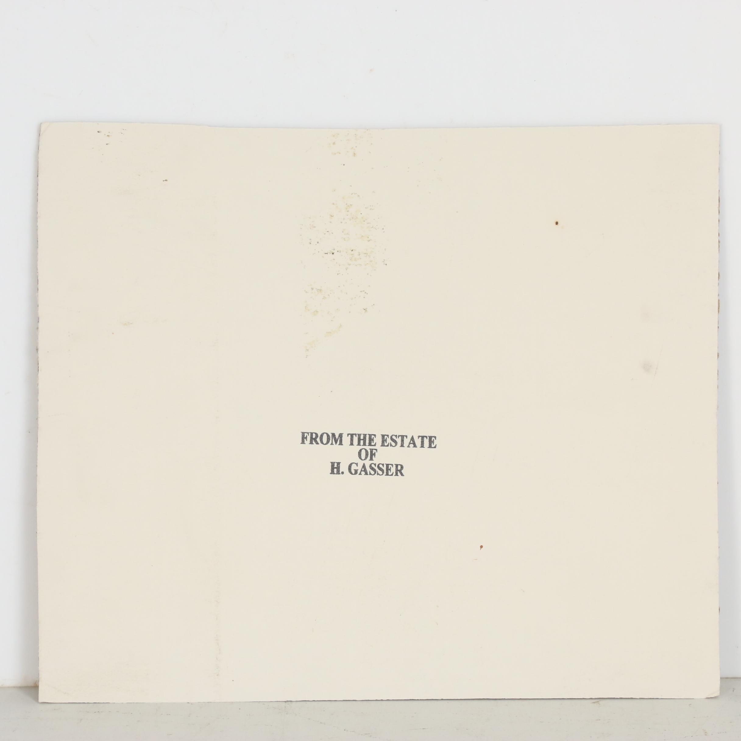 Henry Gasser Graphite Sketch of Street Scene, 20th Century