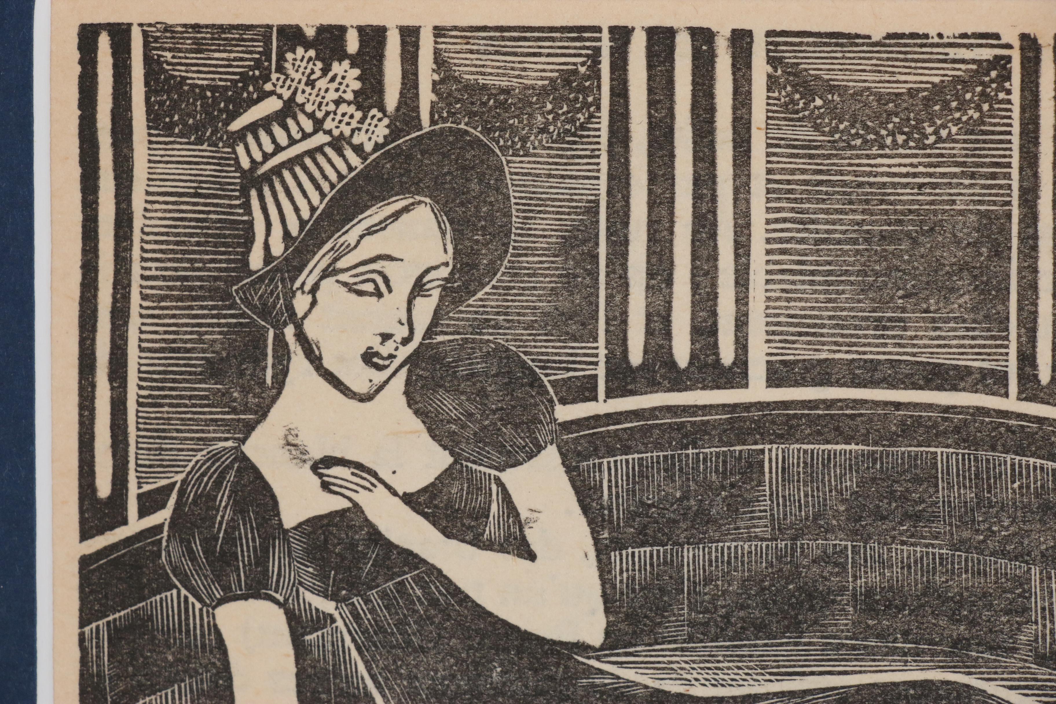 Léonard Tsuguharu Foujita Woodcut "Les Aventures du Roi Pausole"