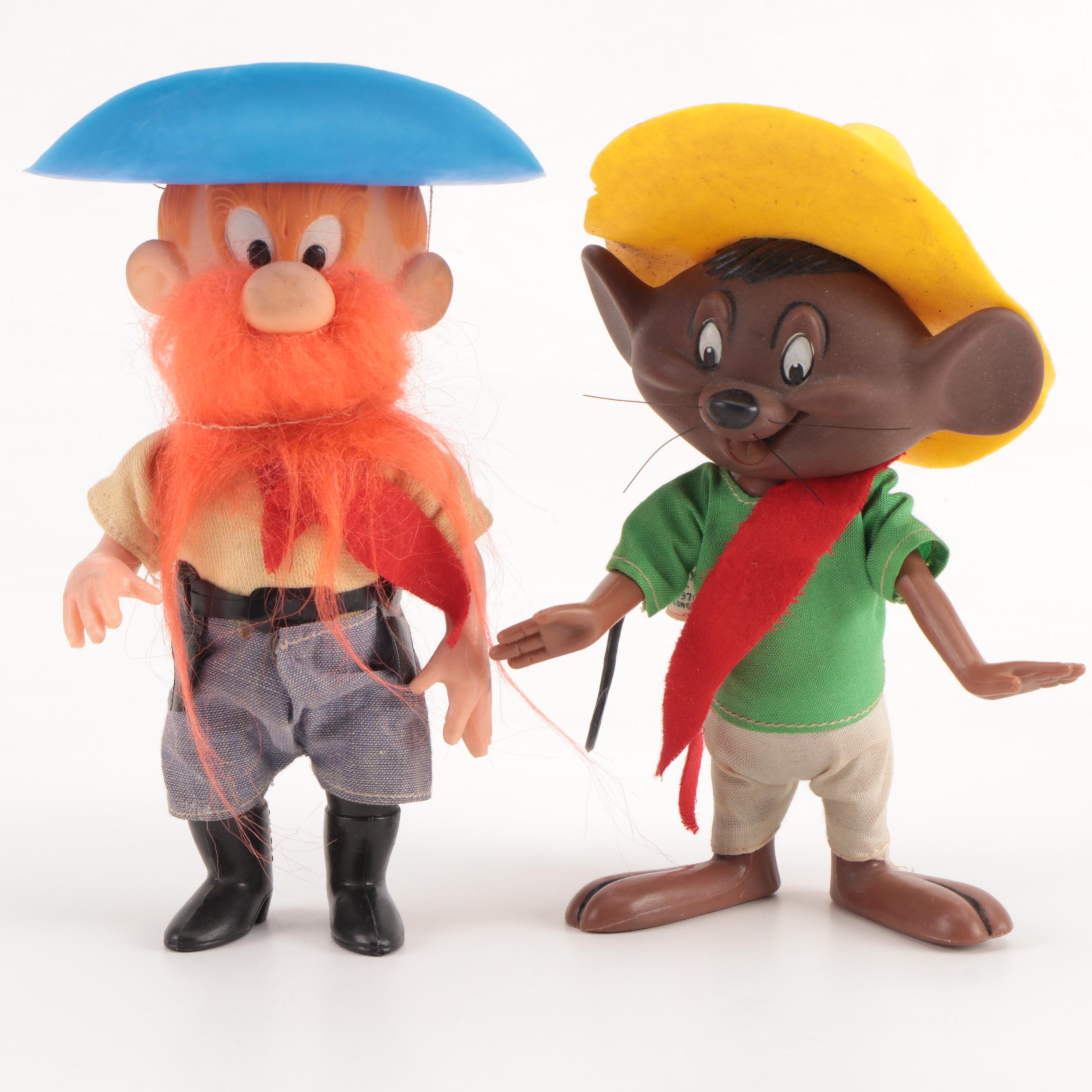 "Yosemite Sam," "Speedy Gonzalez," and Disney Character Push Puppets, 1970s