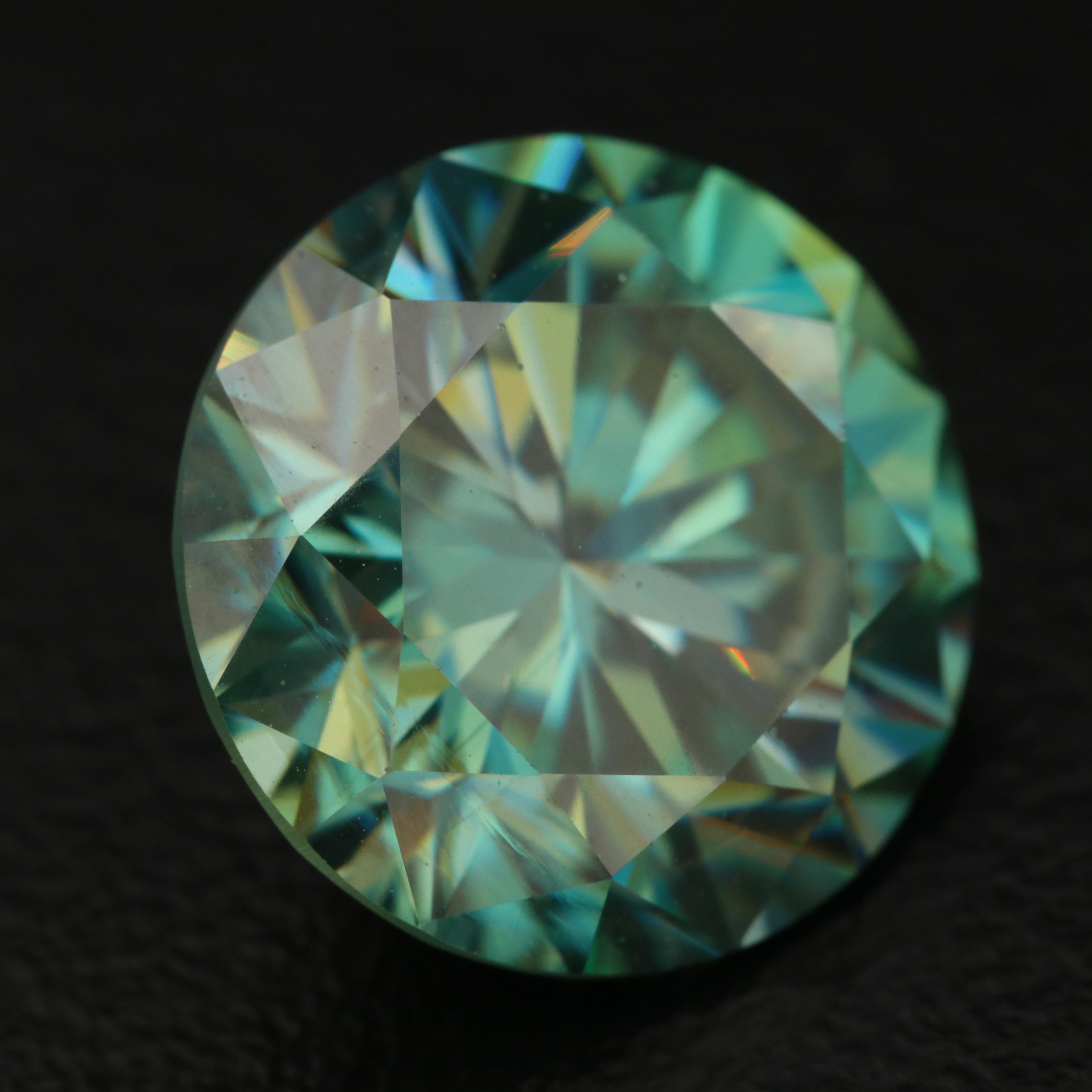 Loose 6.35 CT Round Faceted Moissanite