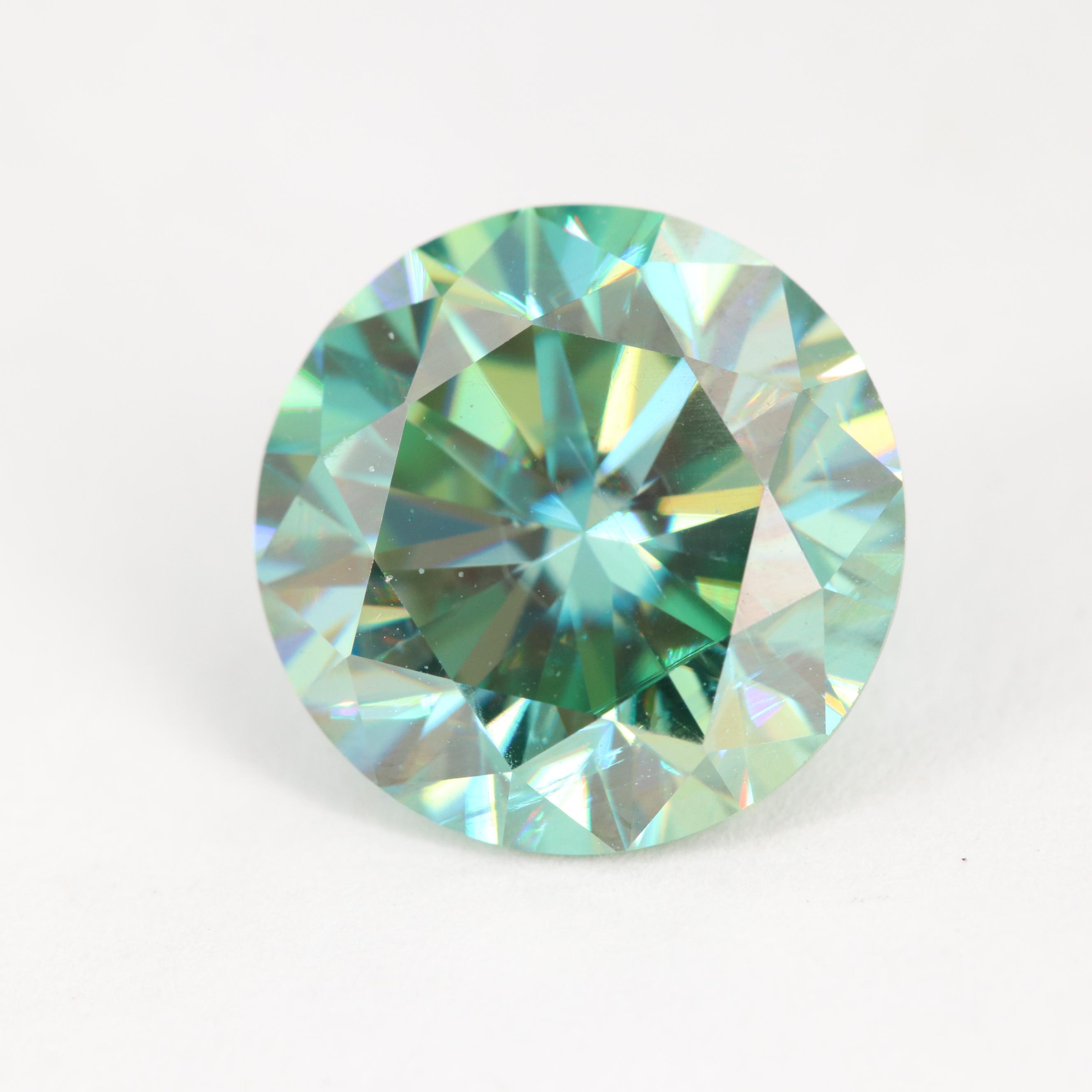 Loose 6.35 CT Round Faceted Moissanite