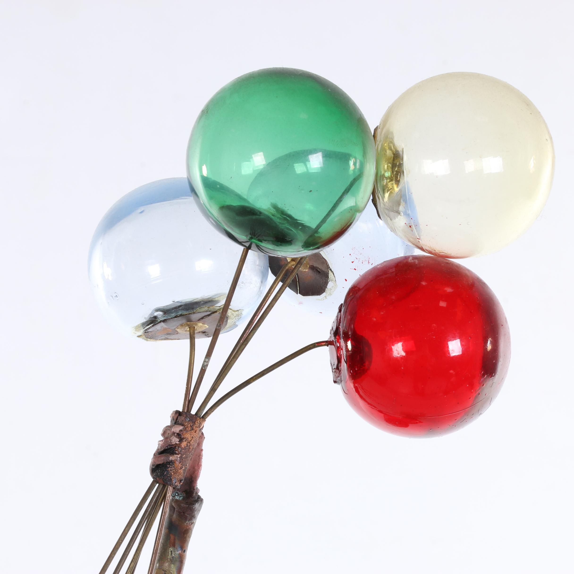 Jim Lewk Copper and Glass Sculpture of Balloon Man