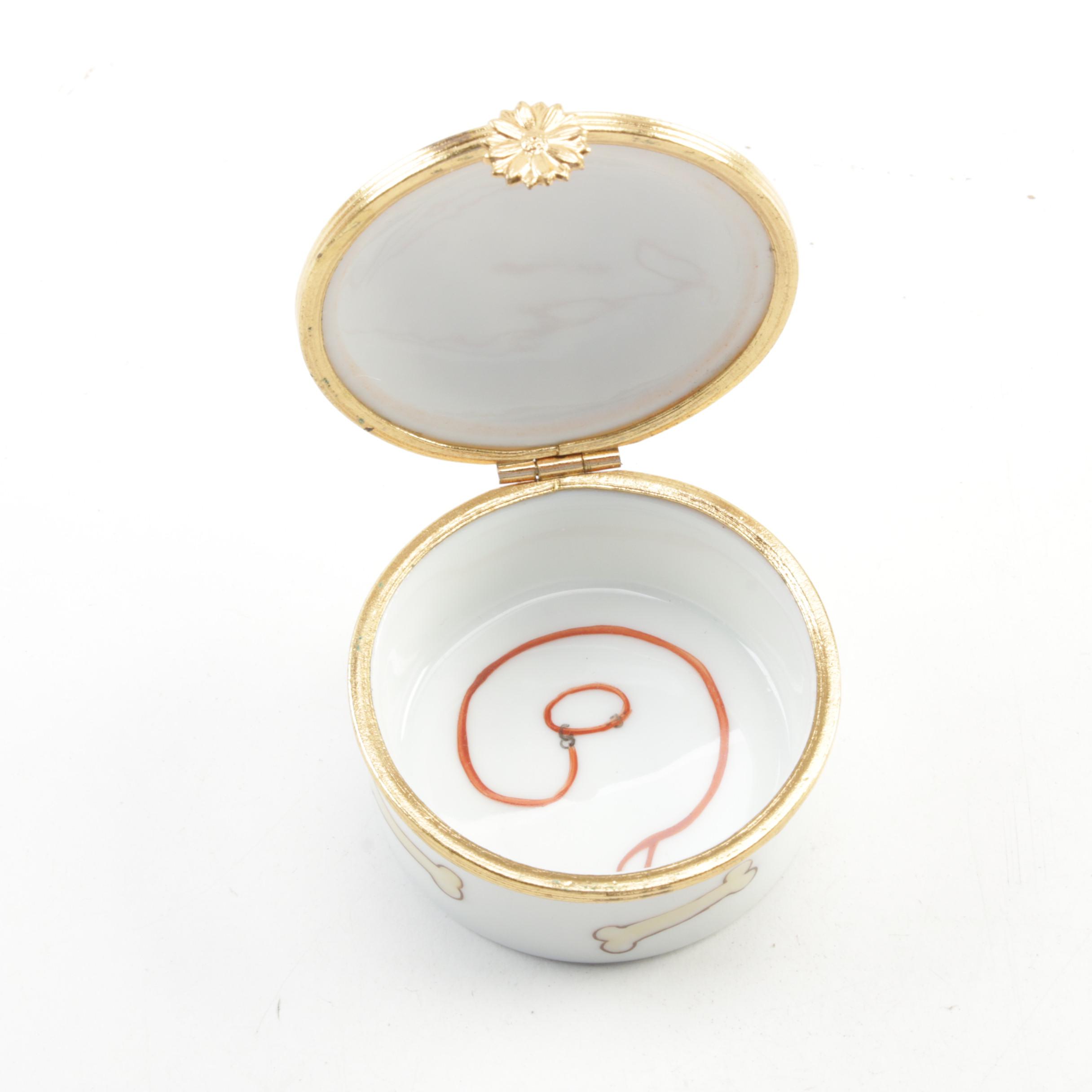 Scotland's Yard Studio King Charles Spaniel Porcelain Limoges Box