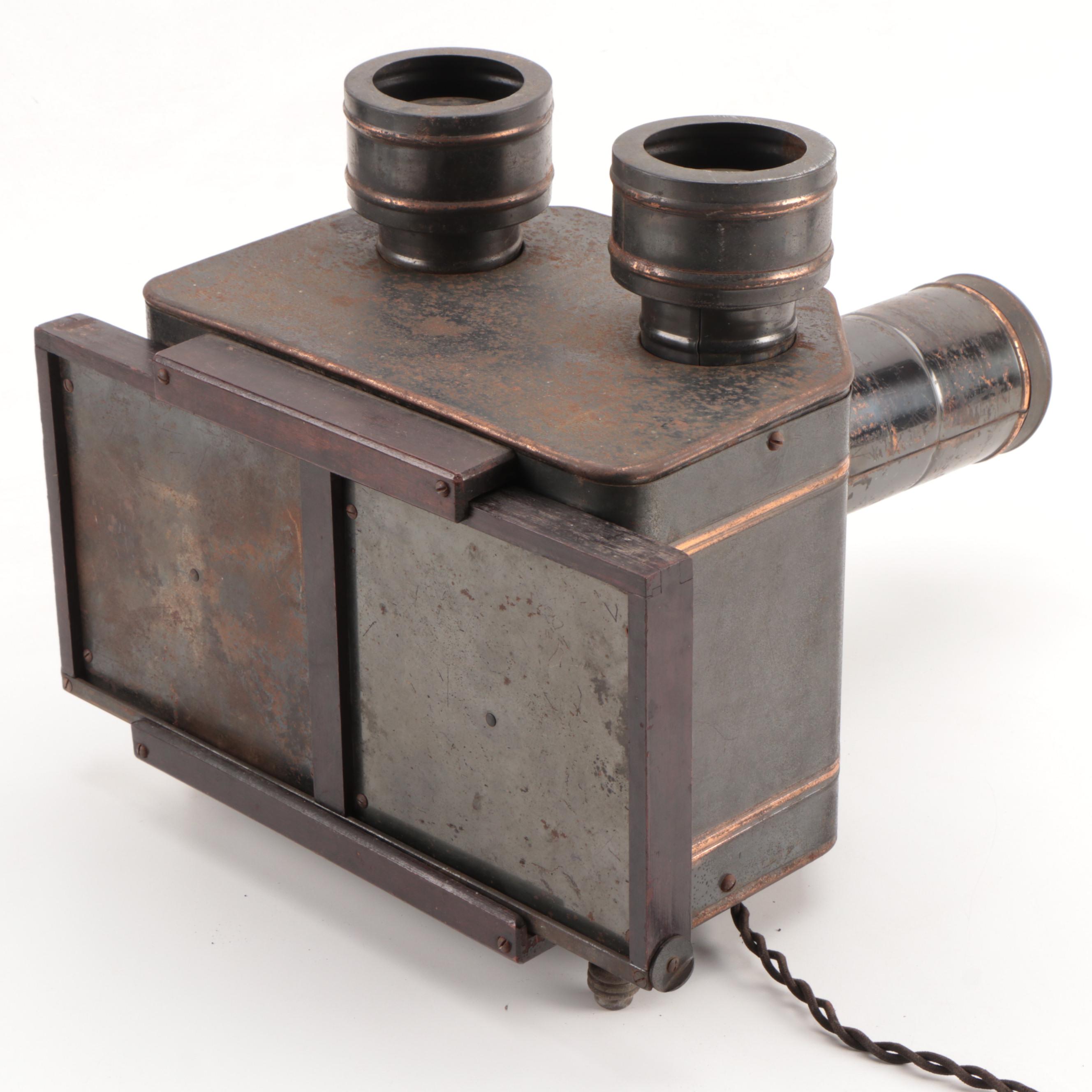 H.C. White Co. Radioptican Postcard Projector with Lens, Early 20th Century