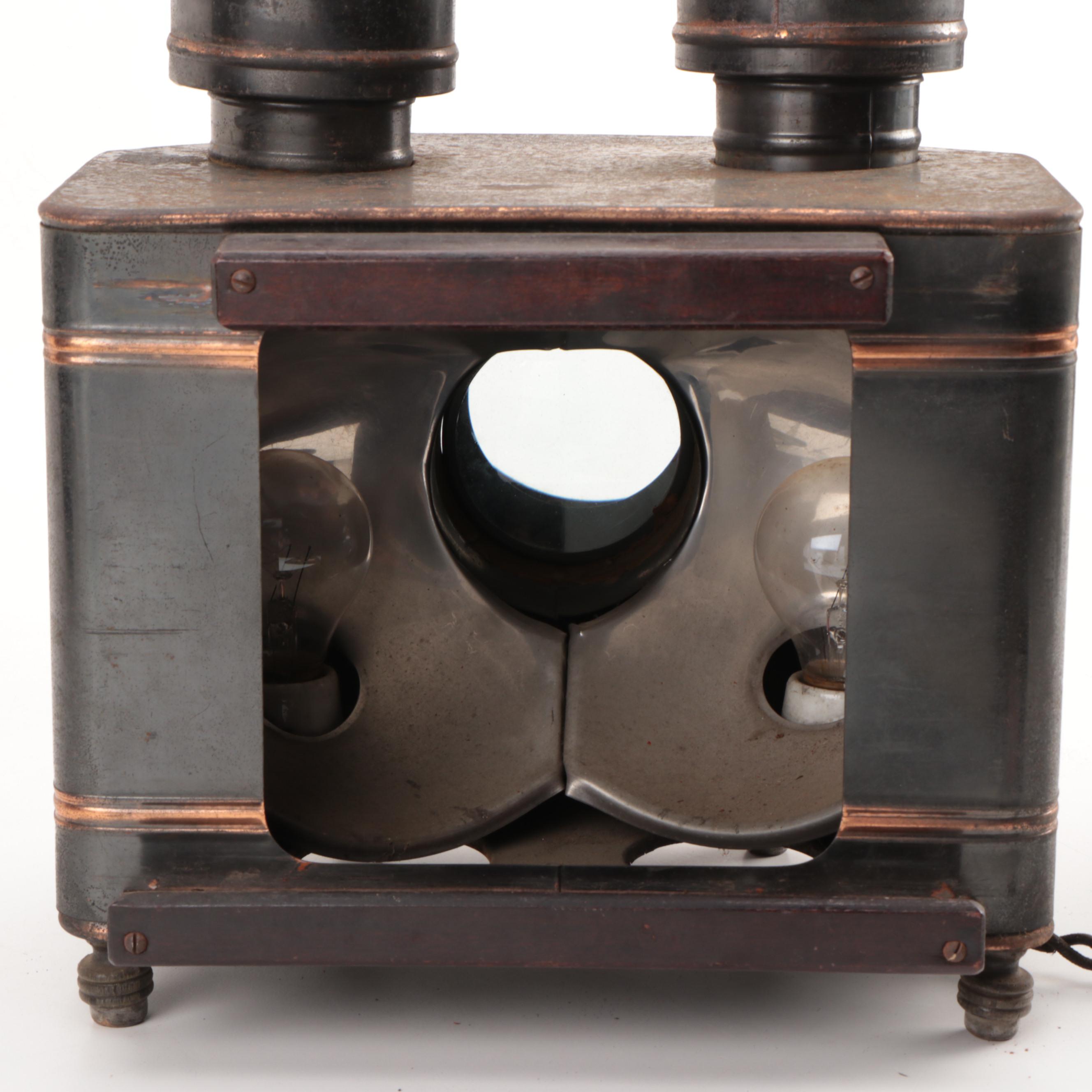 H.C. White Co. Radioptican Postcard Projector with Lens, Early 20th Century