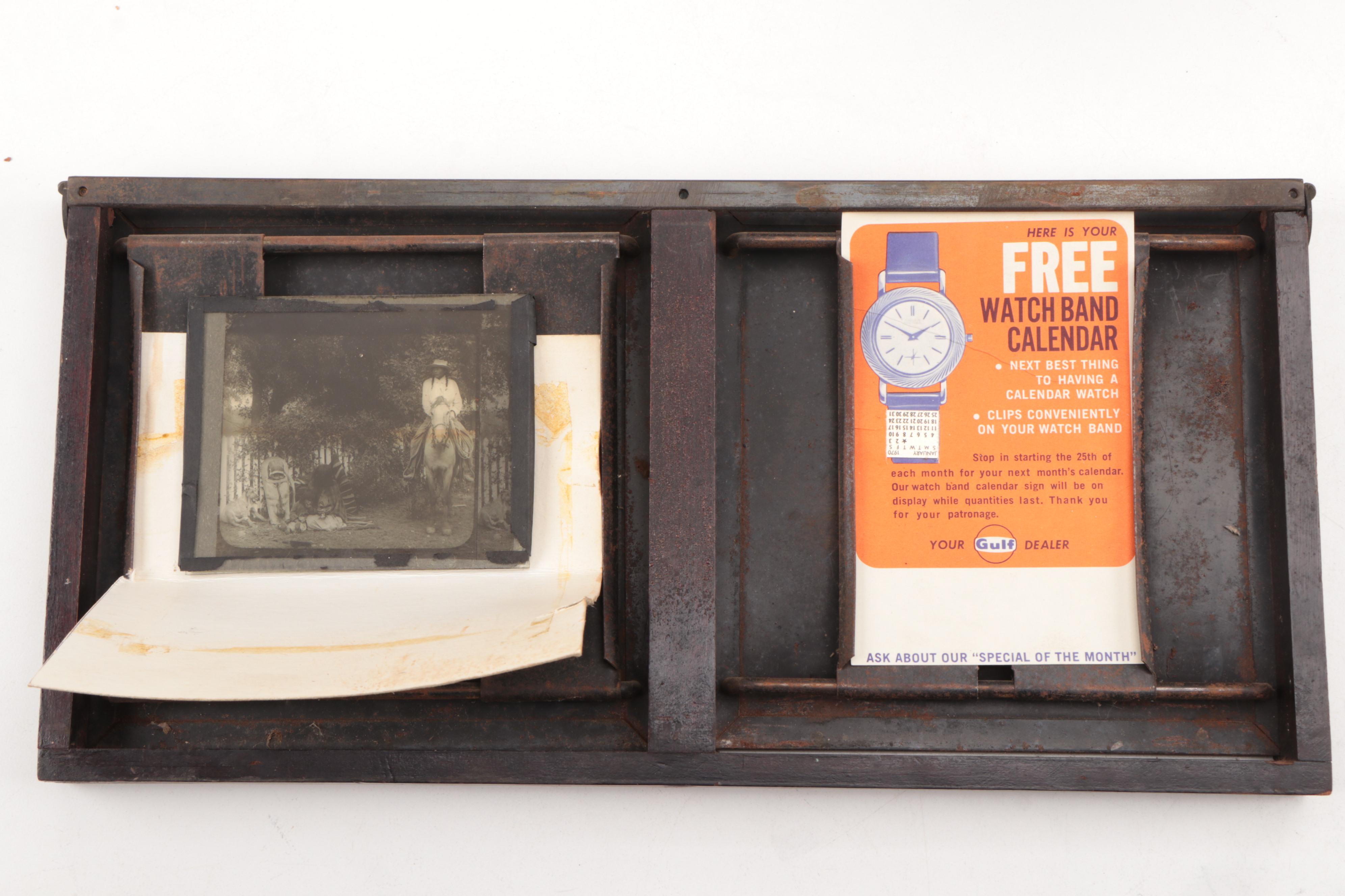 H.C. White Co. Radioptican Postcard Projector with Lens, Early 20th Century