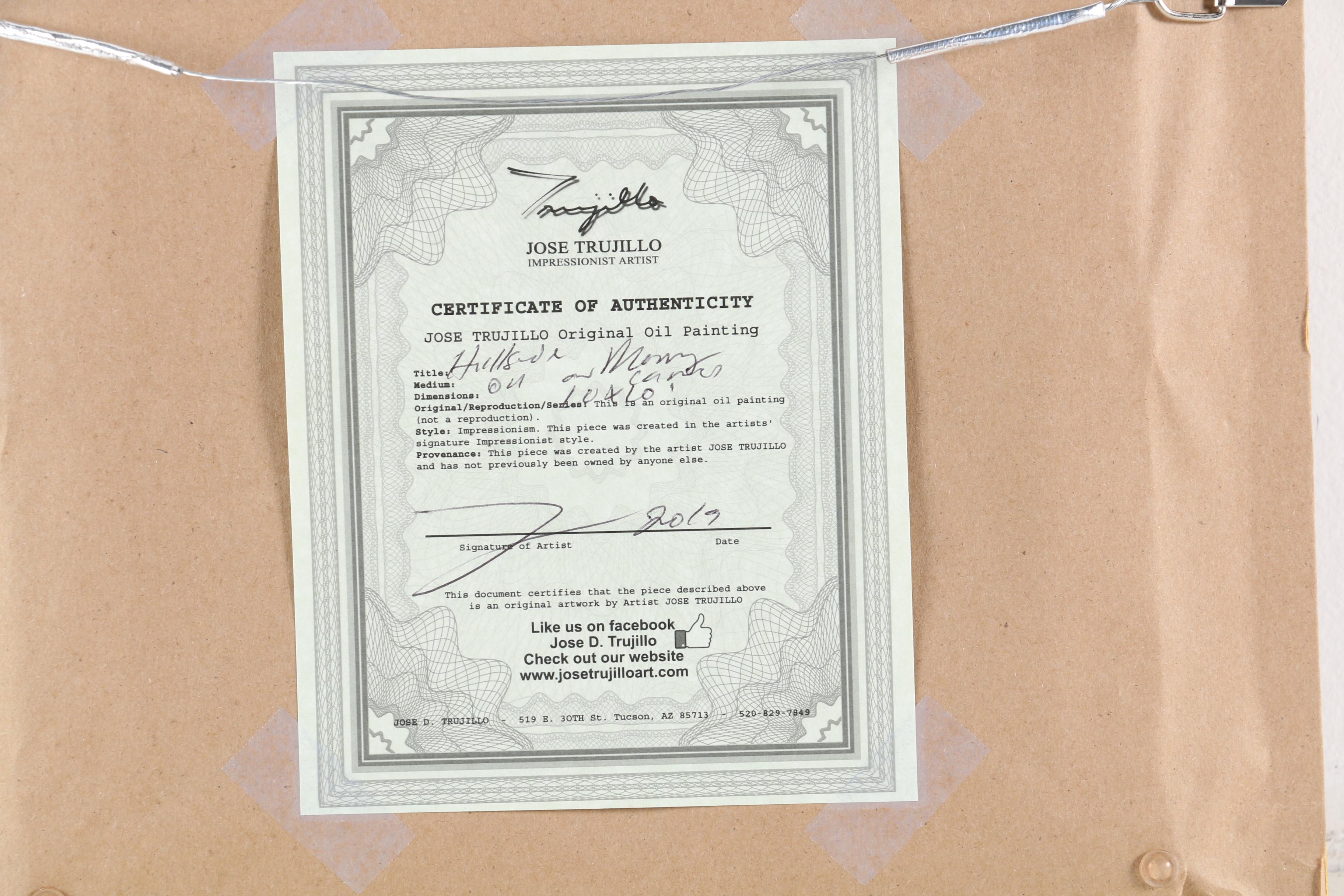 Jose Trujillo Oil Painting "Hillside Morning", 2019