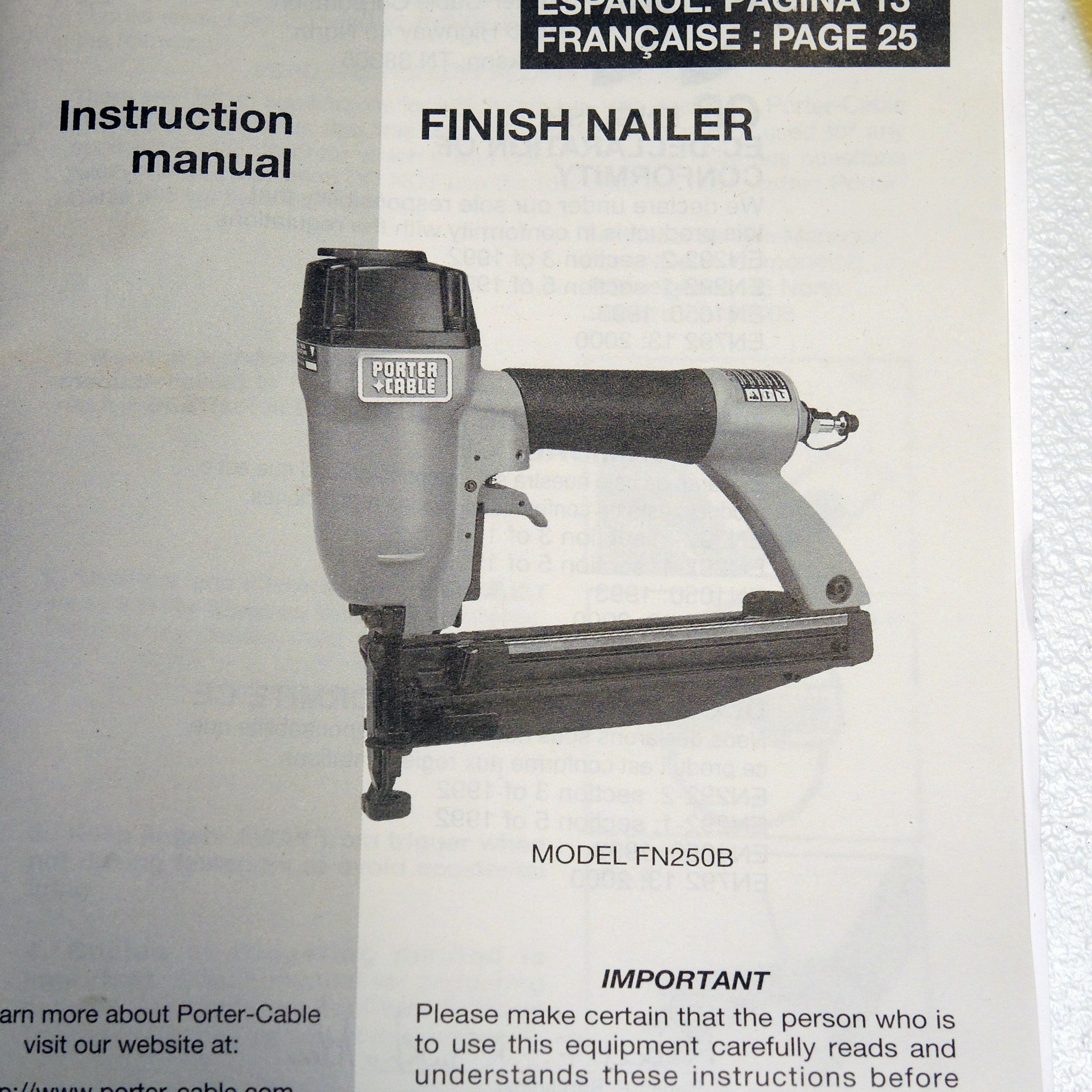 Porter-Cable Finish Nailer, Brad Nailer, Narrow Crown Stapler and Kreg Jig