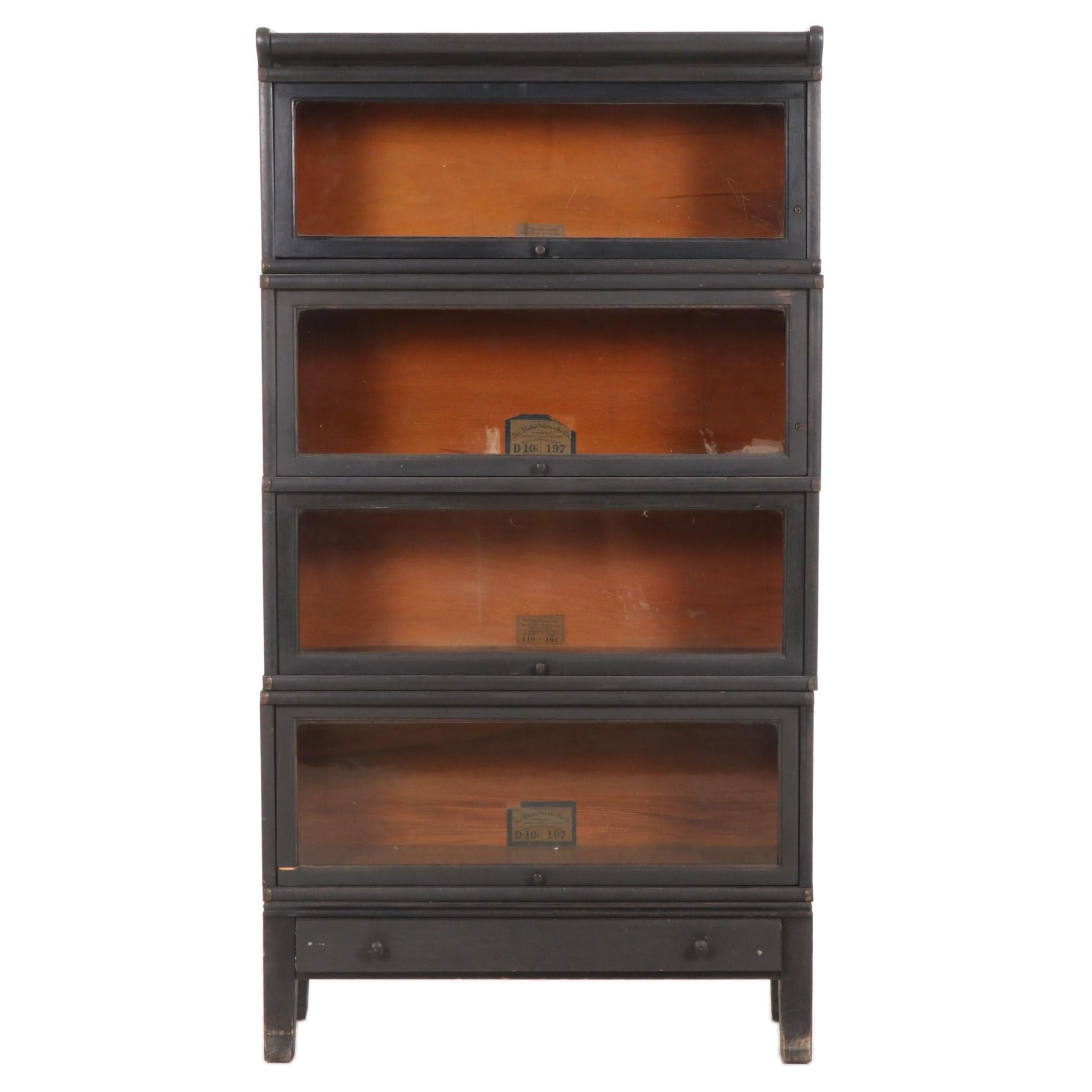 Globe-Wernicke Co. Ebonized Barrister's Bookcase, Early 20th Century