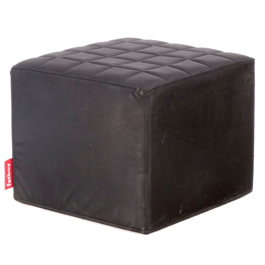 Fatboy Quilted Ottoman in Black Nylon
