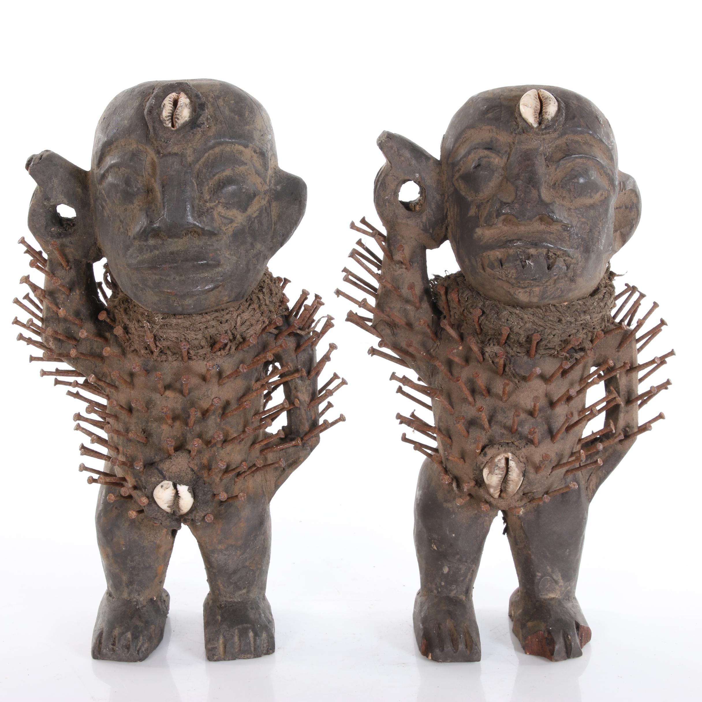After Kongo Artist Nkisi N’kondi Power Figures, 20th Century