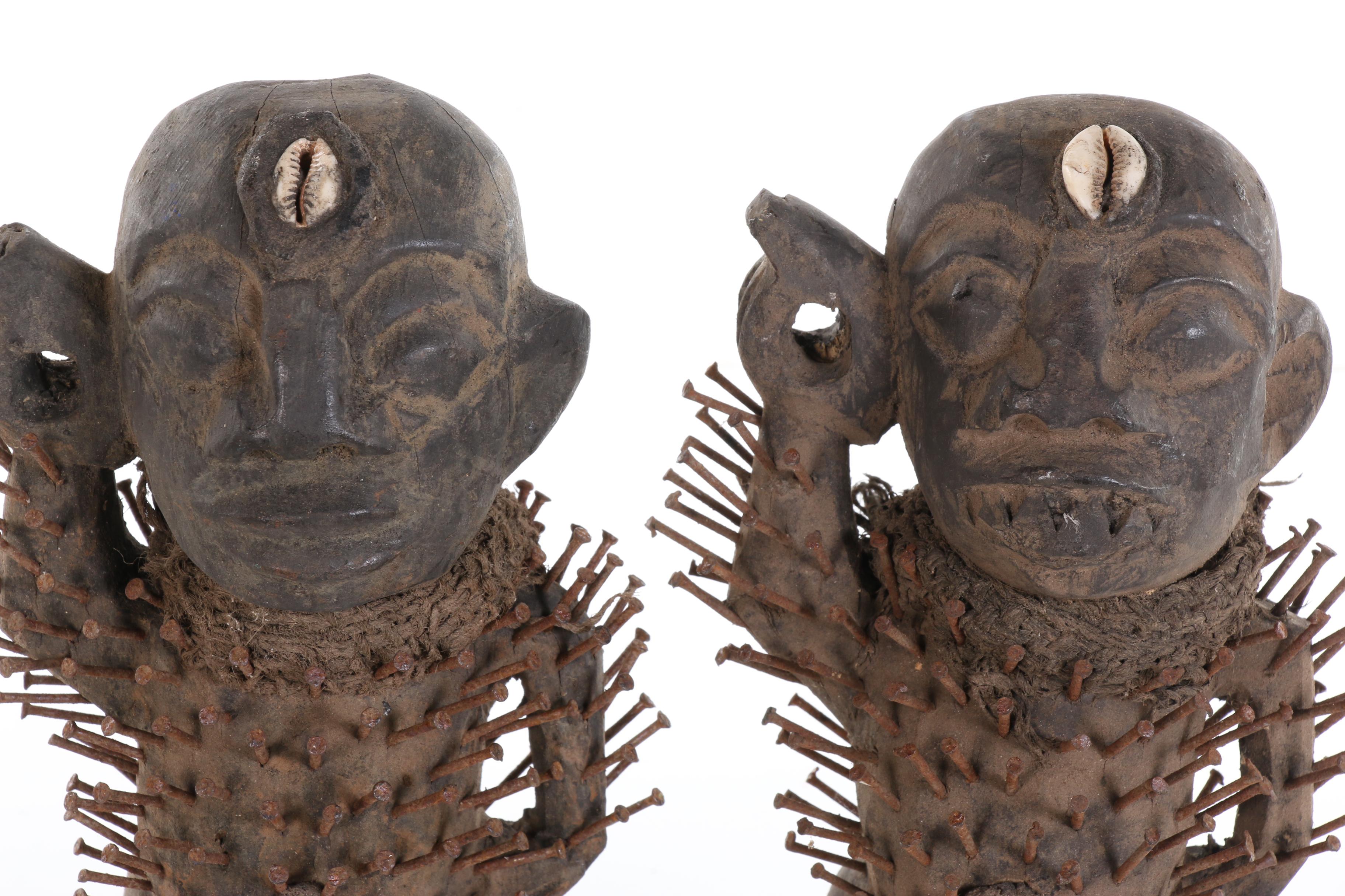 After Kongo Artist Nkisi N’kondi Power Figures, 20th Century