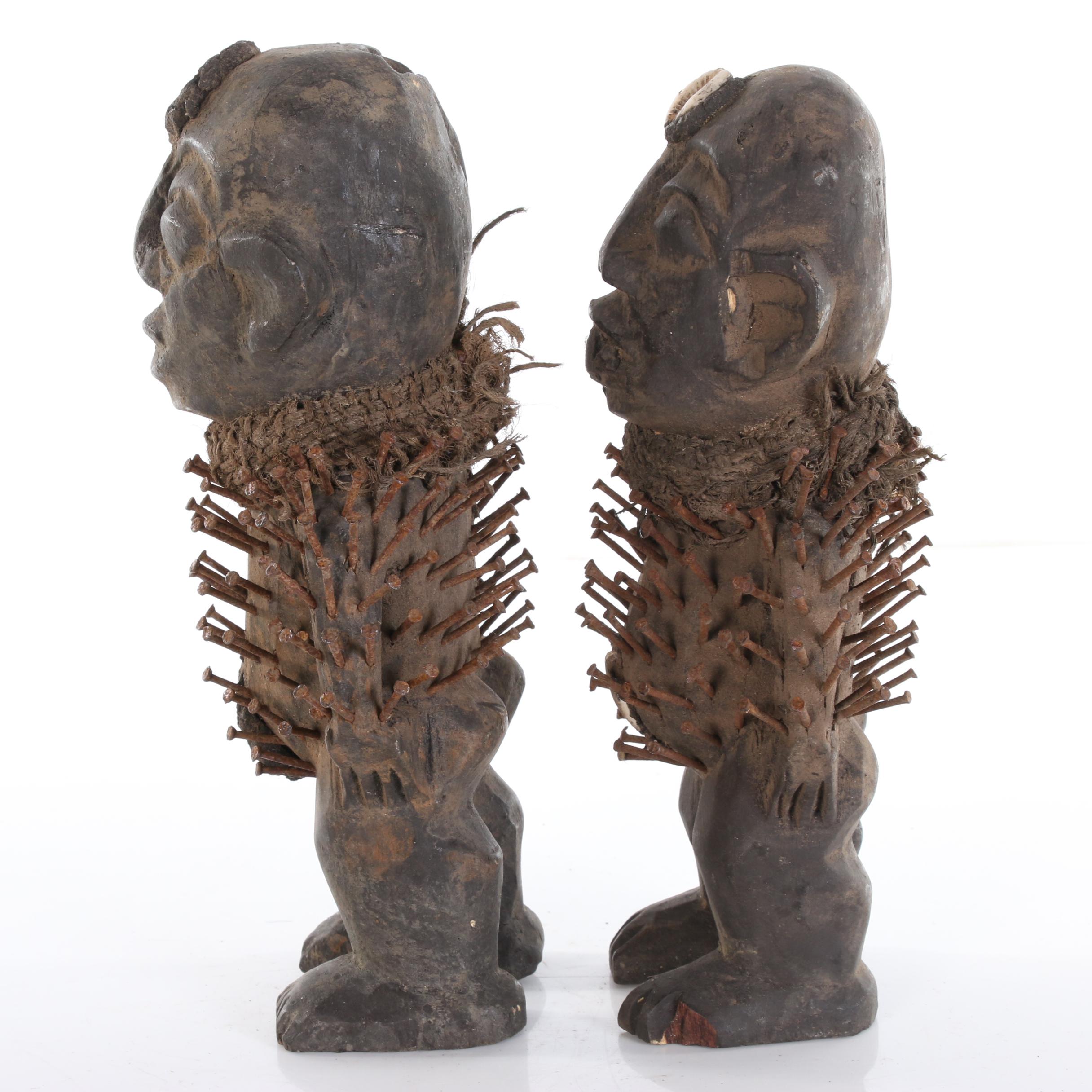 After Kongo Artist Nkisi N’kondi Power Figures, 20th Century