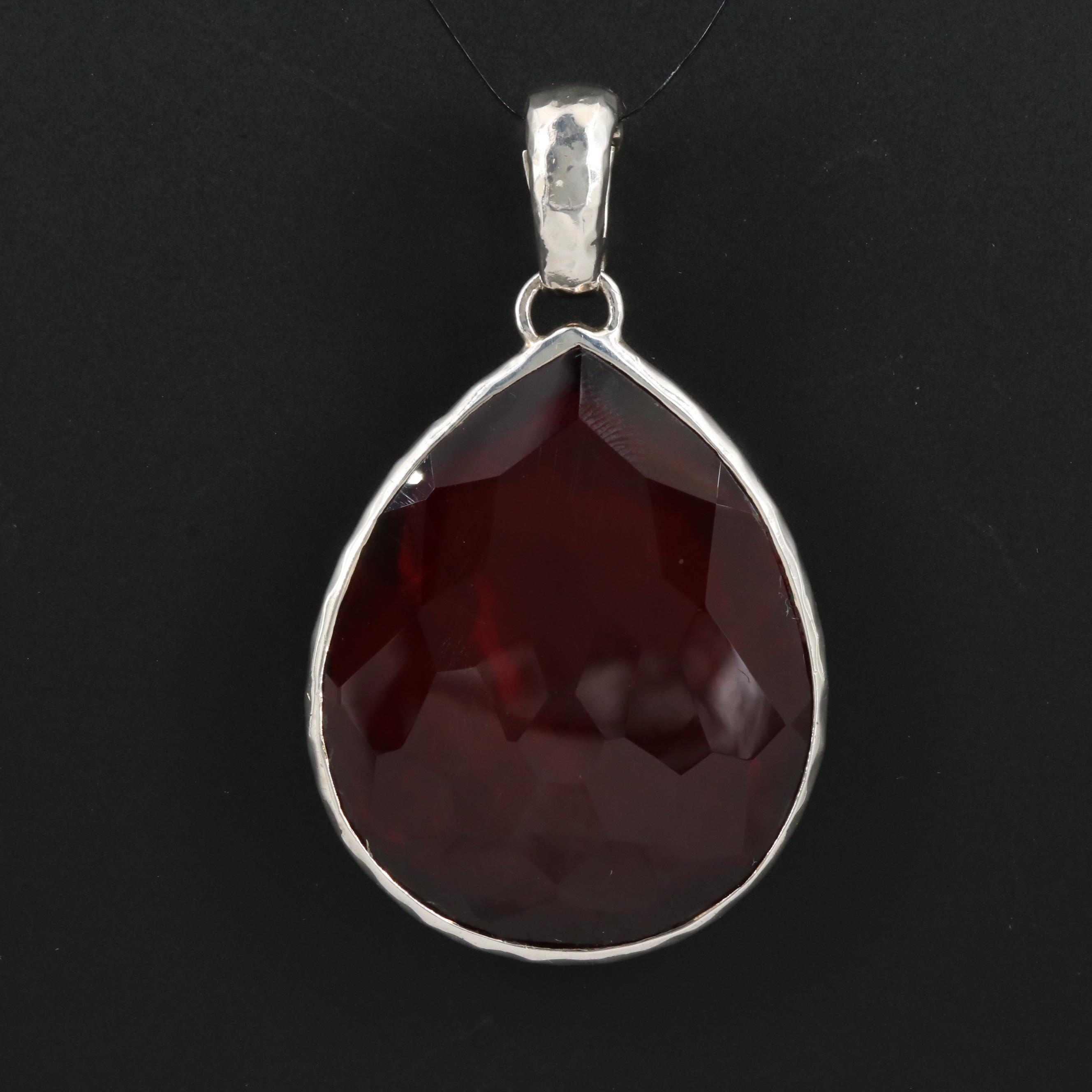 Ippolita Sterling Silver Quartz and Mother of Pearl Reversible Pendant