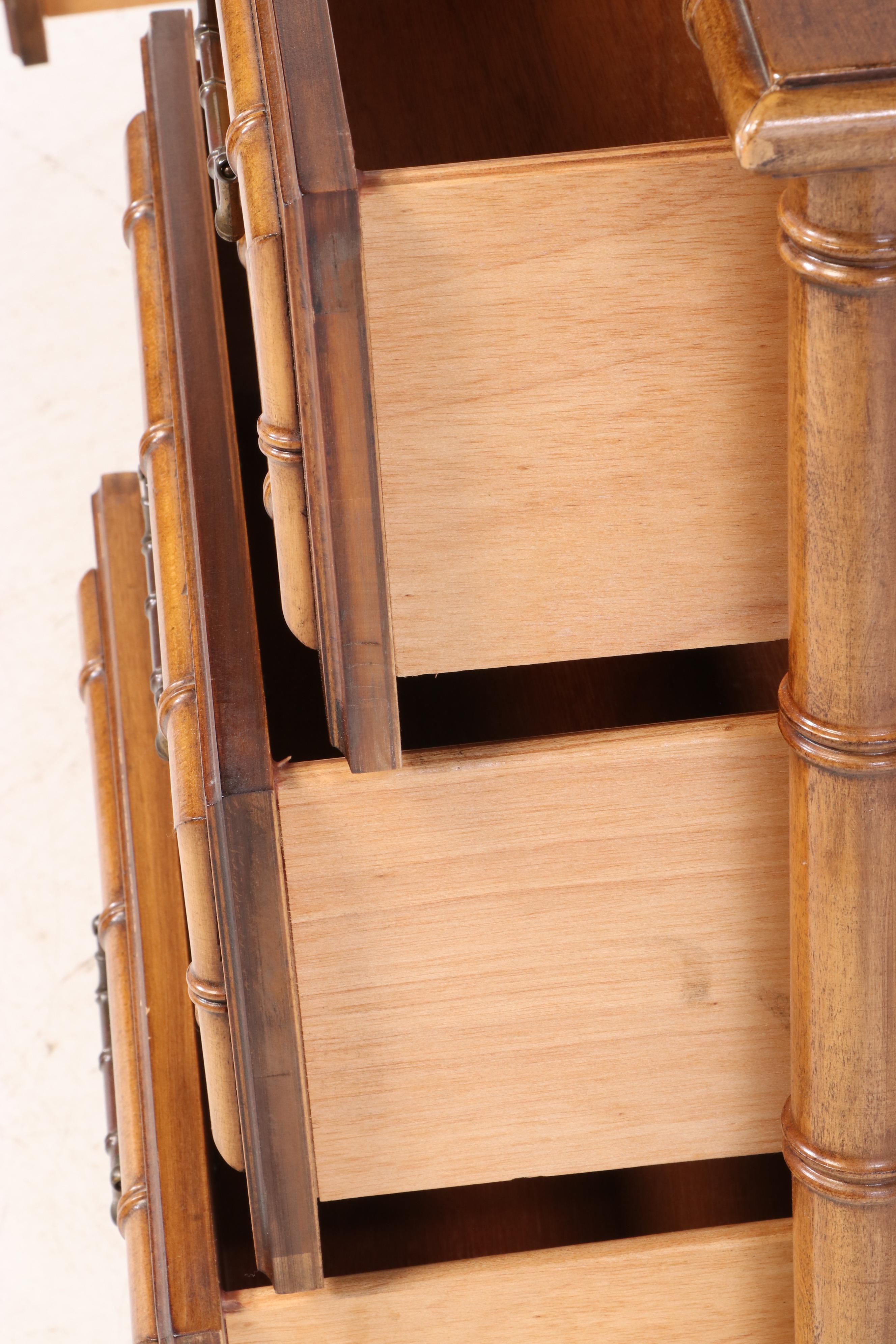 Dixie "Tahiti Collection" Faux Bamboo Dresser and Mirror