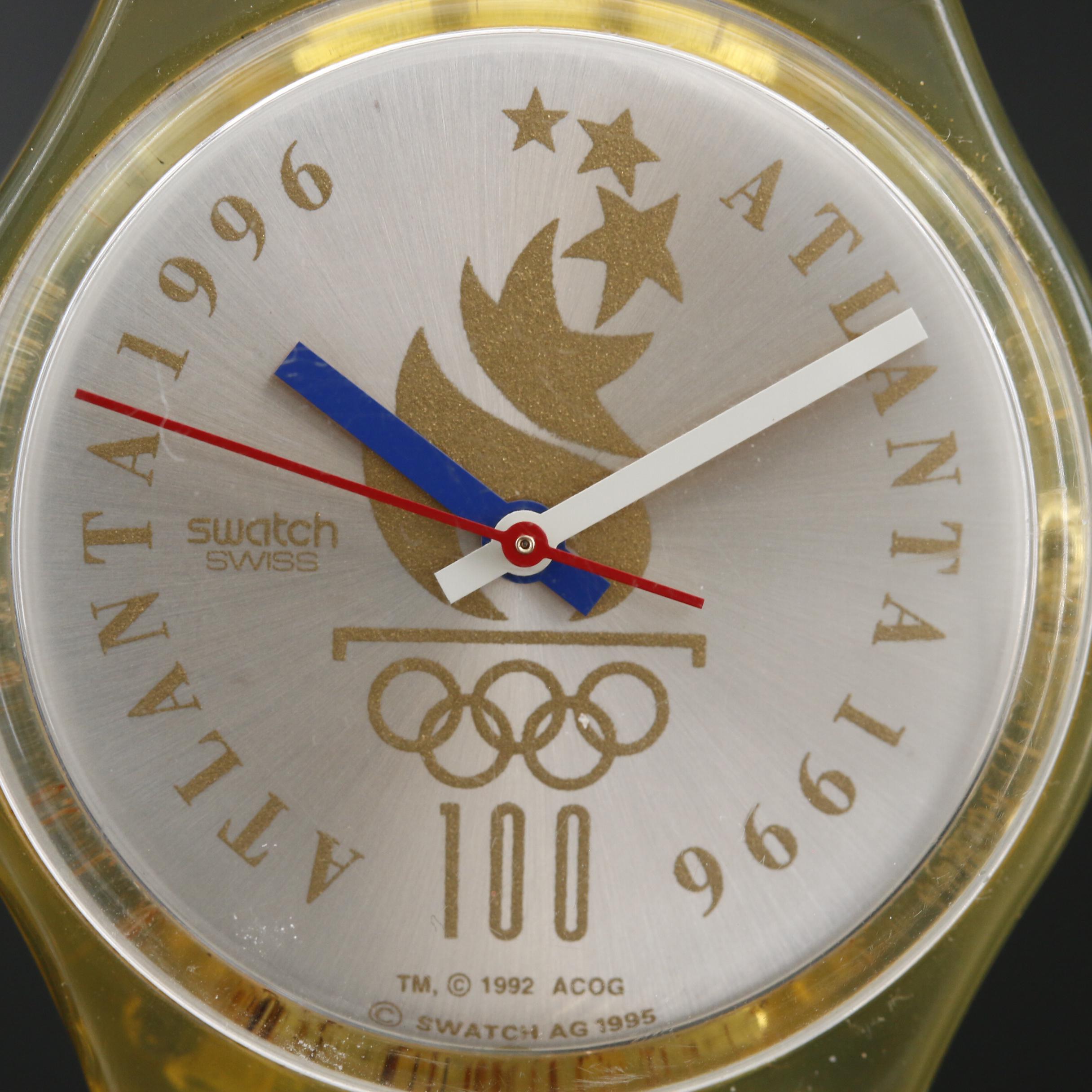 Pair of 1996 Swatch USA and Swiss Olympic Team Quartz Watches