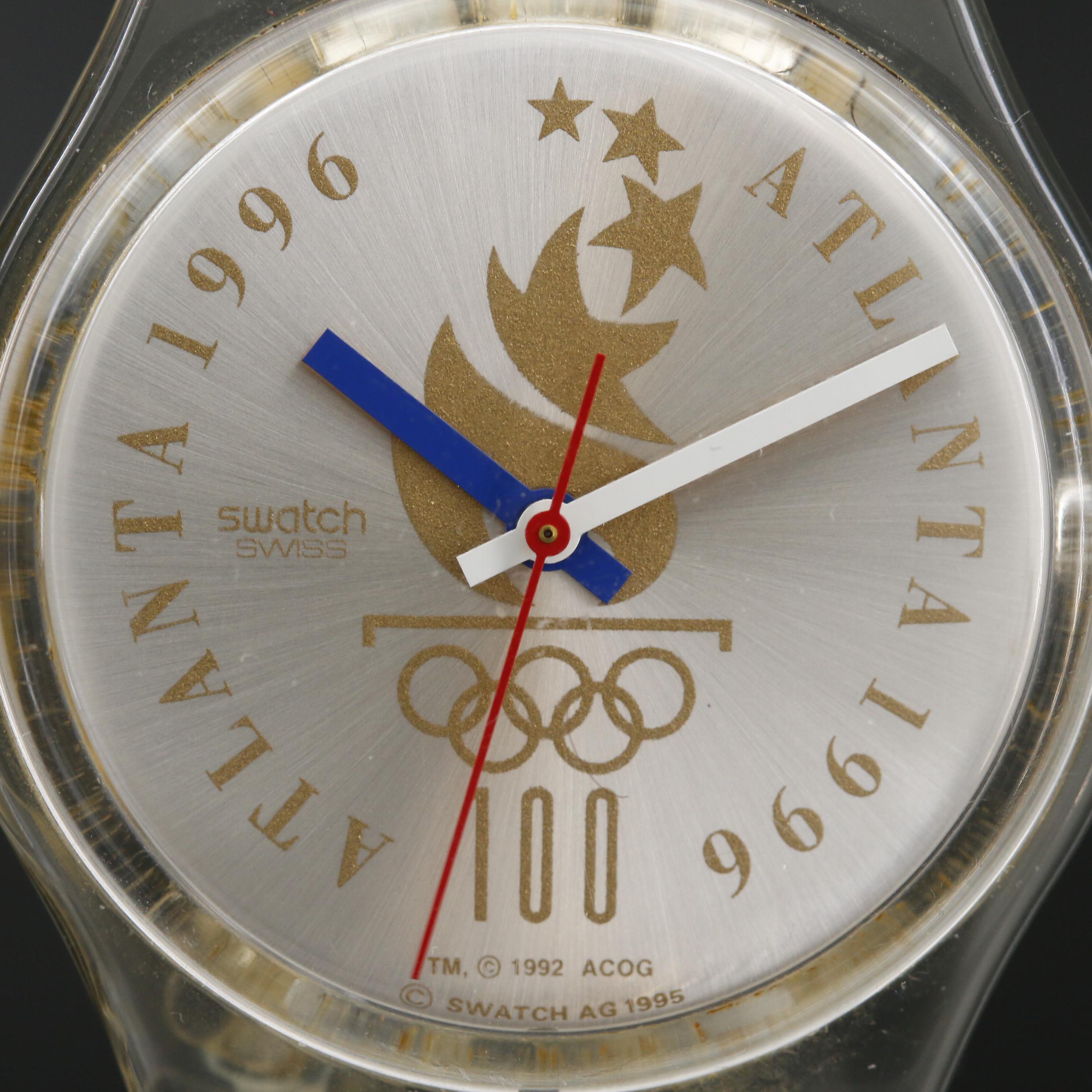 Pair of 1996 Swatch USA and Swiss Olympic Team Quartz Watches