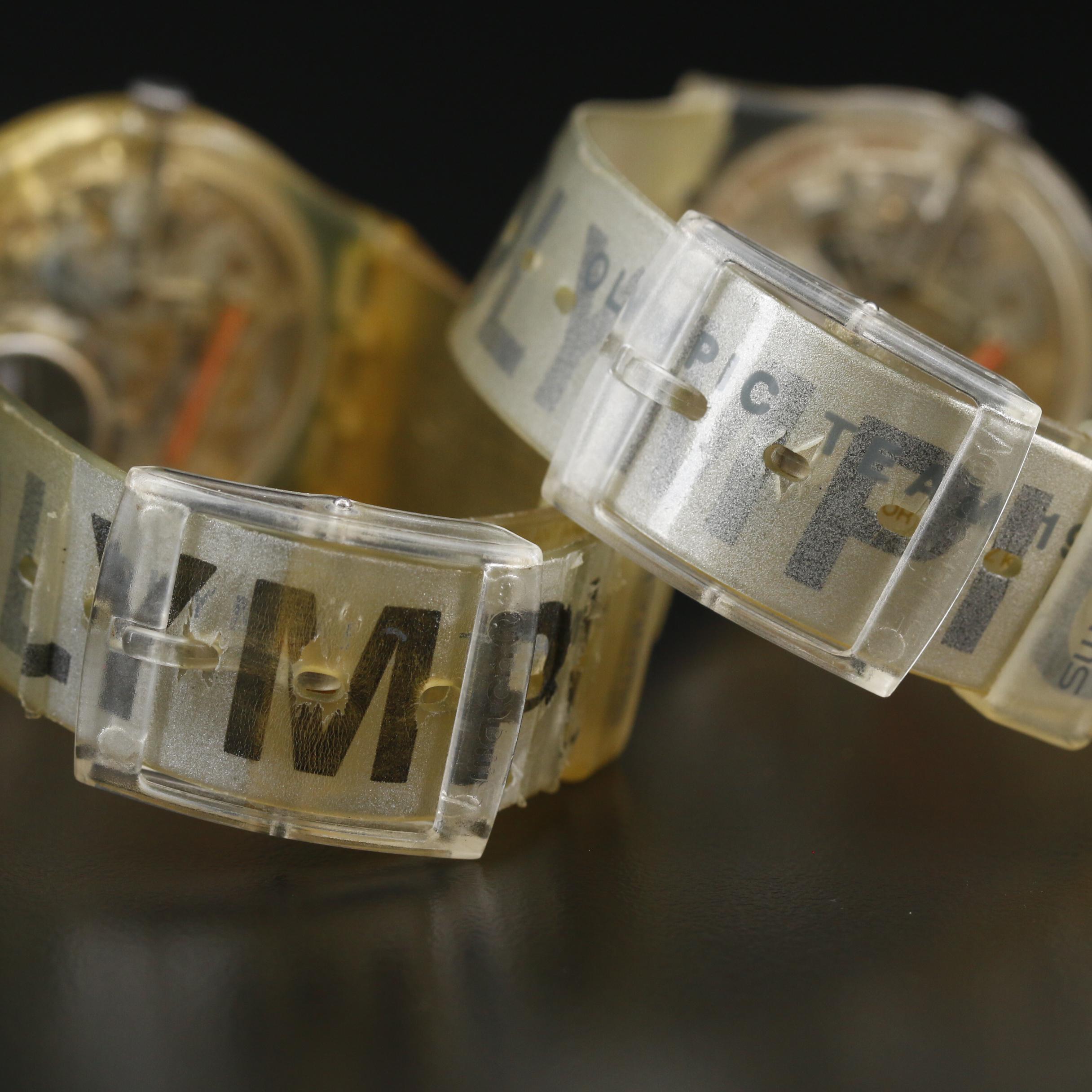 Pair of 1996 Swatch USA and Swiss Olympic Team Quartz Watches