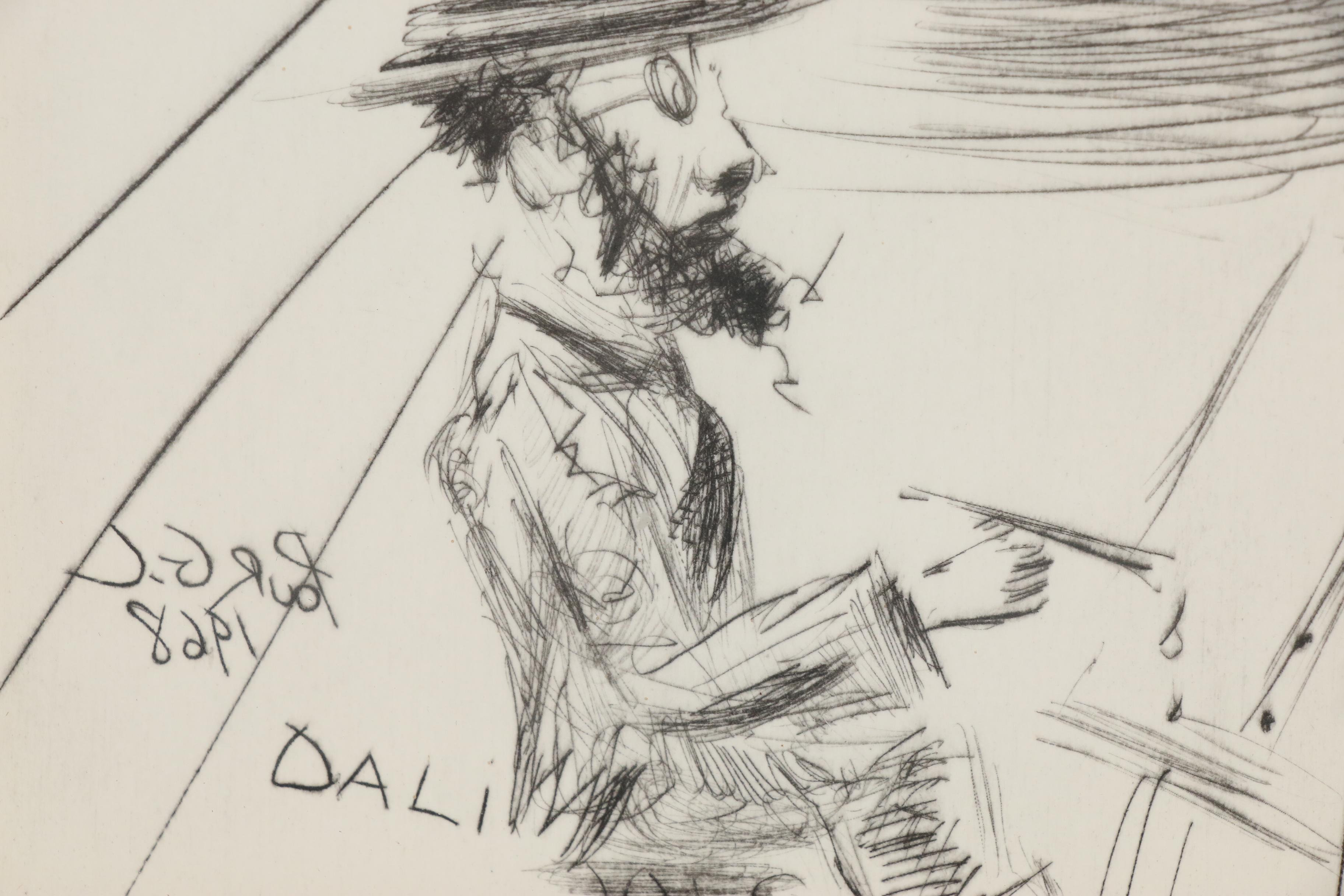 Salvador Dalí Restrike Etching "Toulouse-Lautrec"
