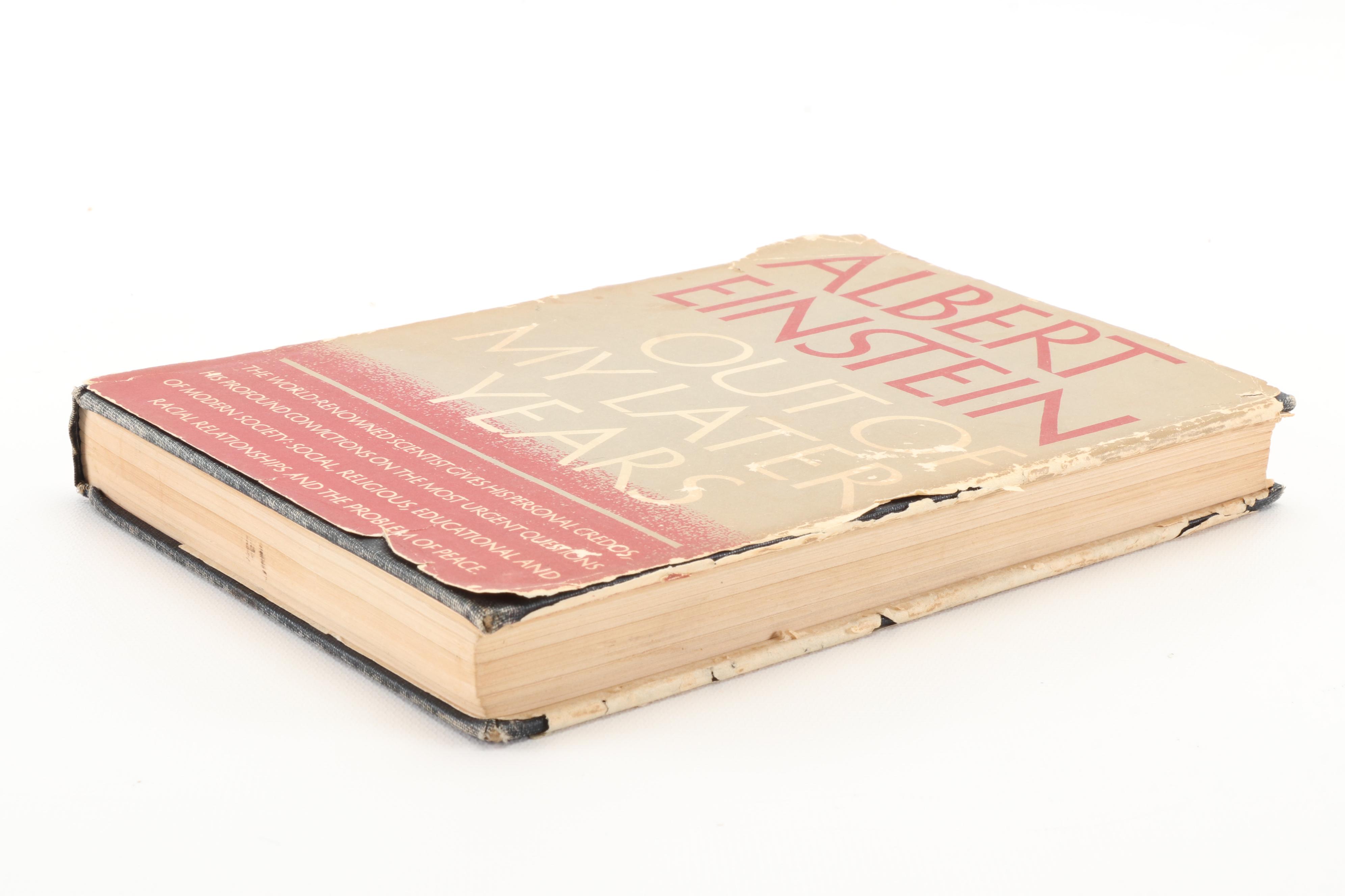 1950 First Edition "Out of My Later Years" by Albert Einstein