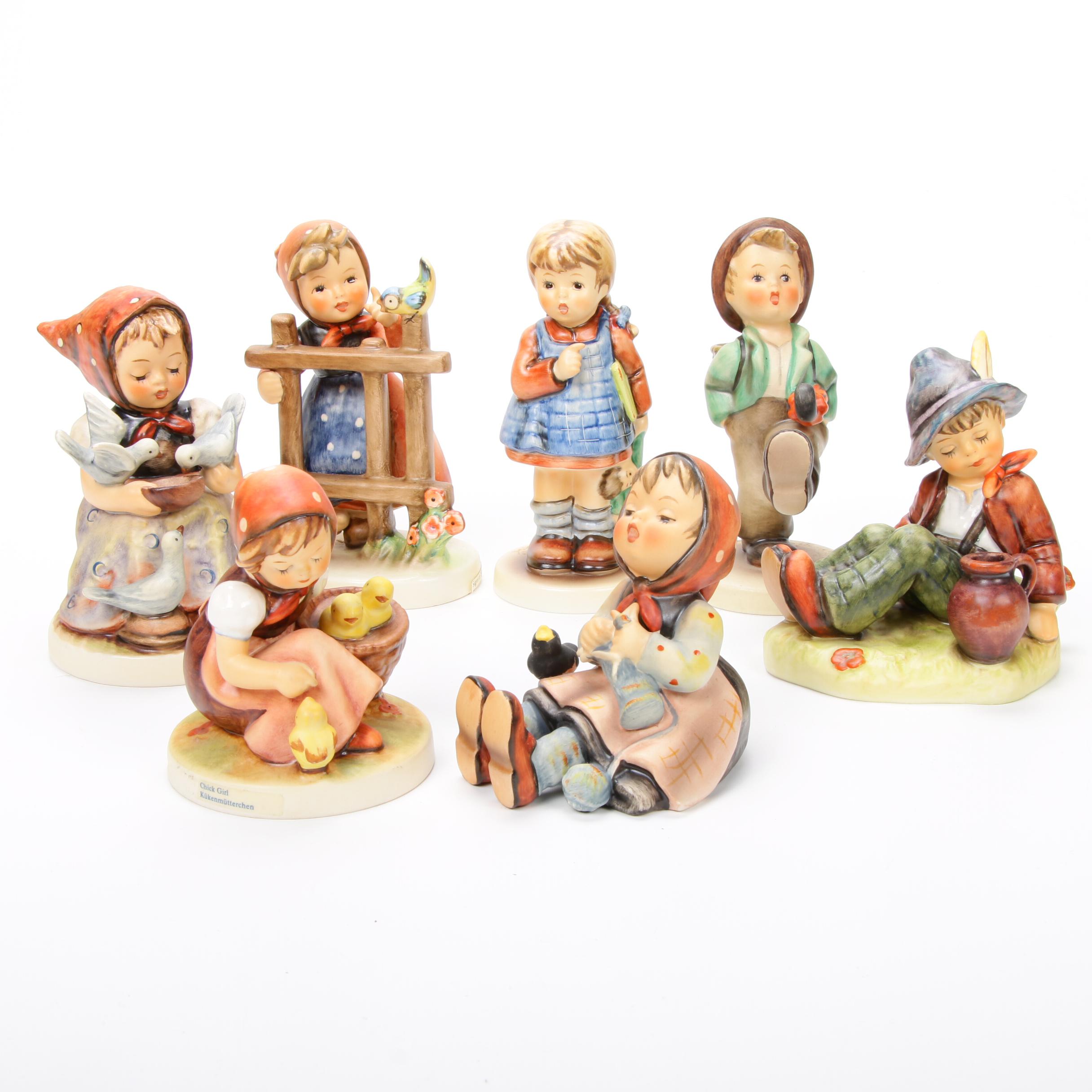 Goebel "Chick Girl", "Happy Pastime" and Other Porcelain Hummel Figurines