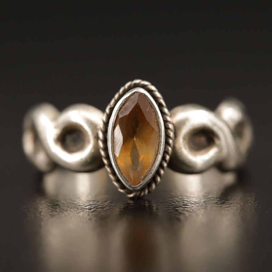 Sterling Citrine Ring