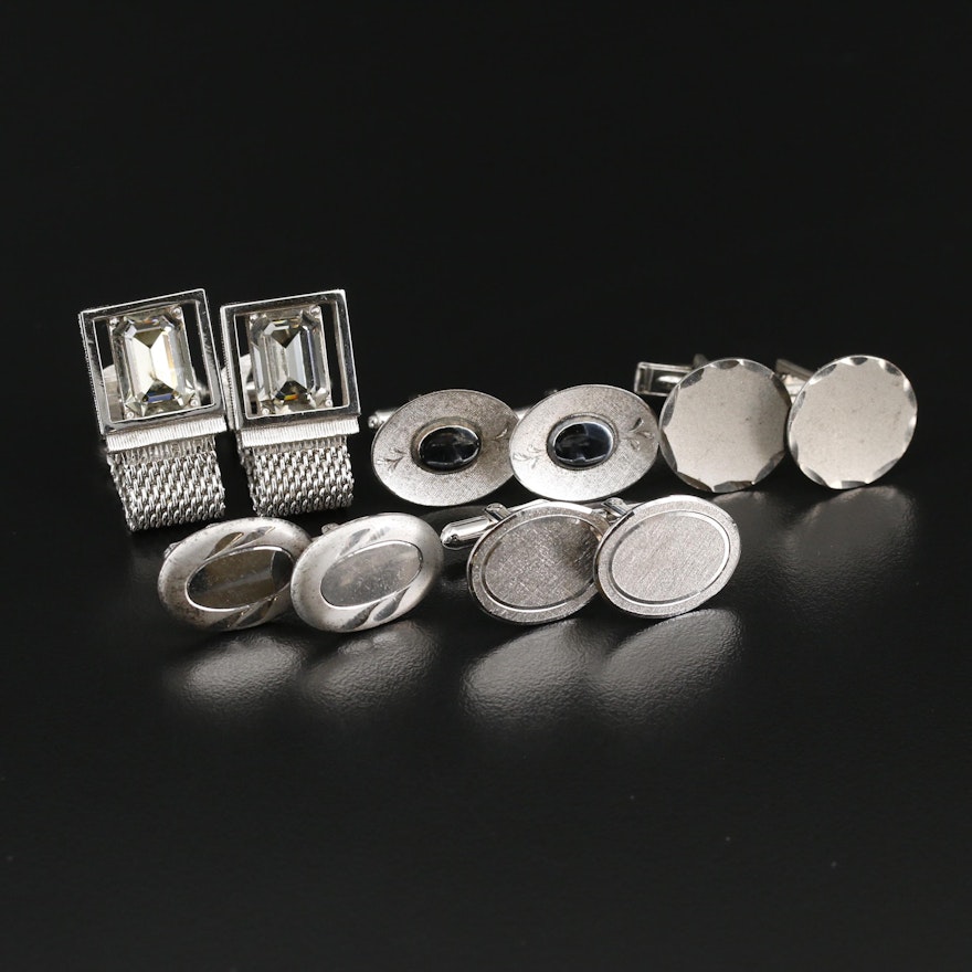 Vintage Cufflinks Including Sterling Silver