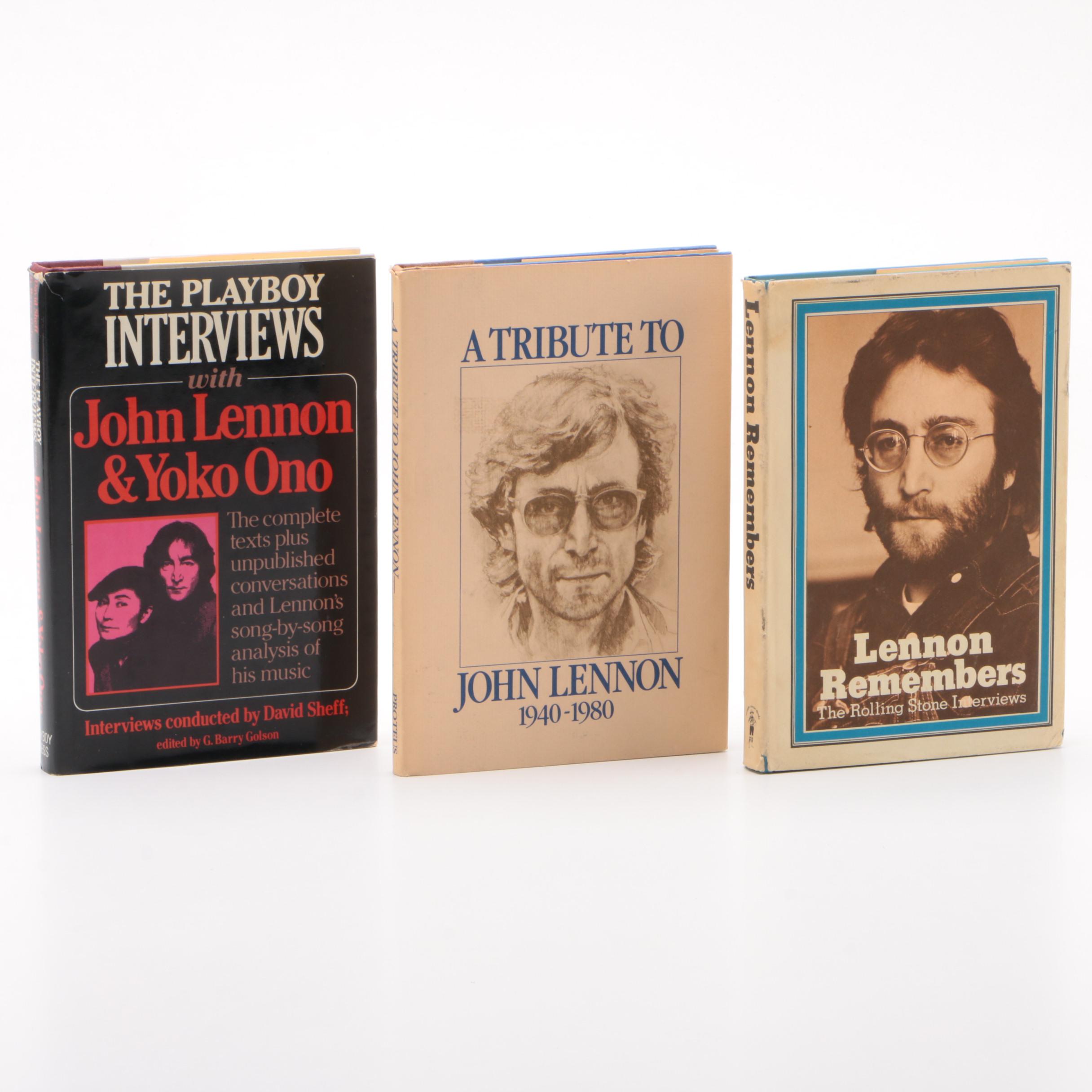 John Lennon Books Including First Edition "The Playboy Interviews" and Others