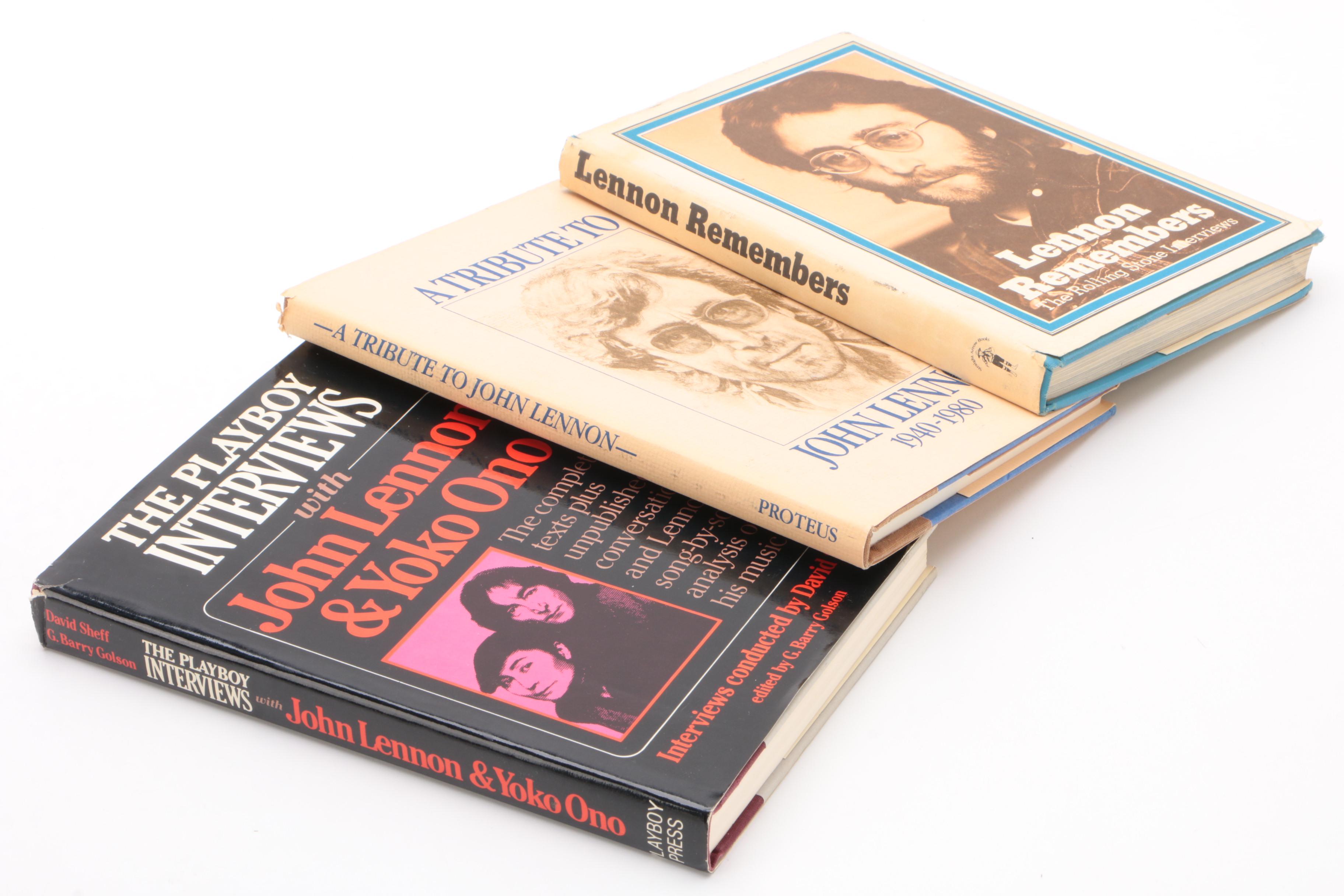John Lennon Books Including First Edition "The Playboy Interviews" and Others
