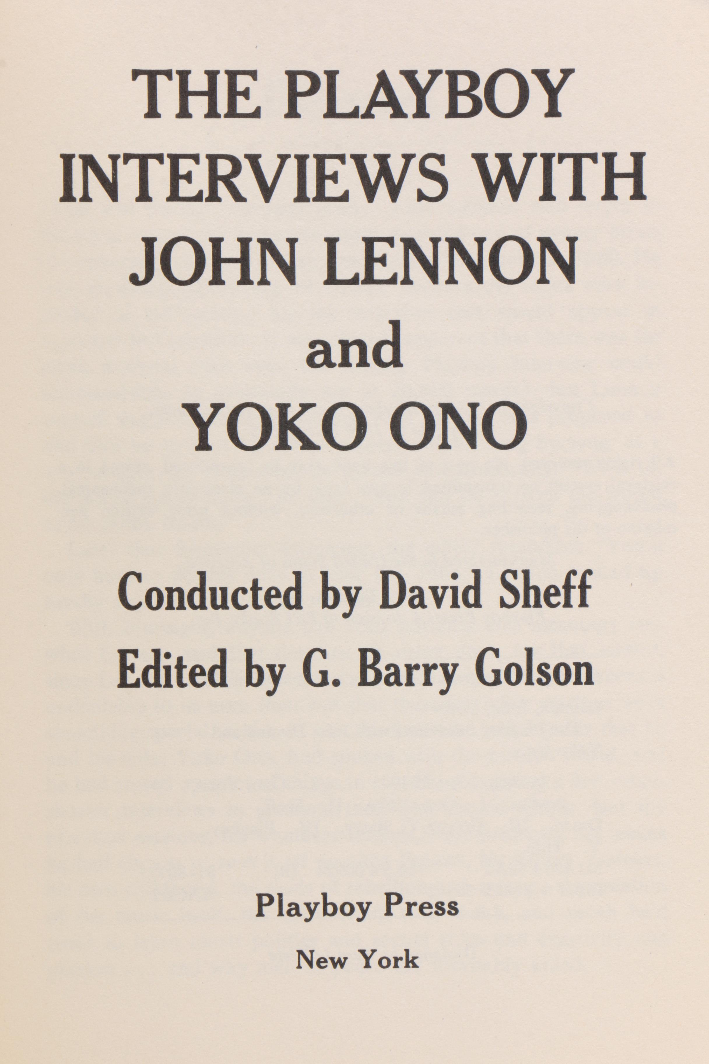 John Lennon Books Including First Edition "The Playboy Interviews" and Others