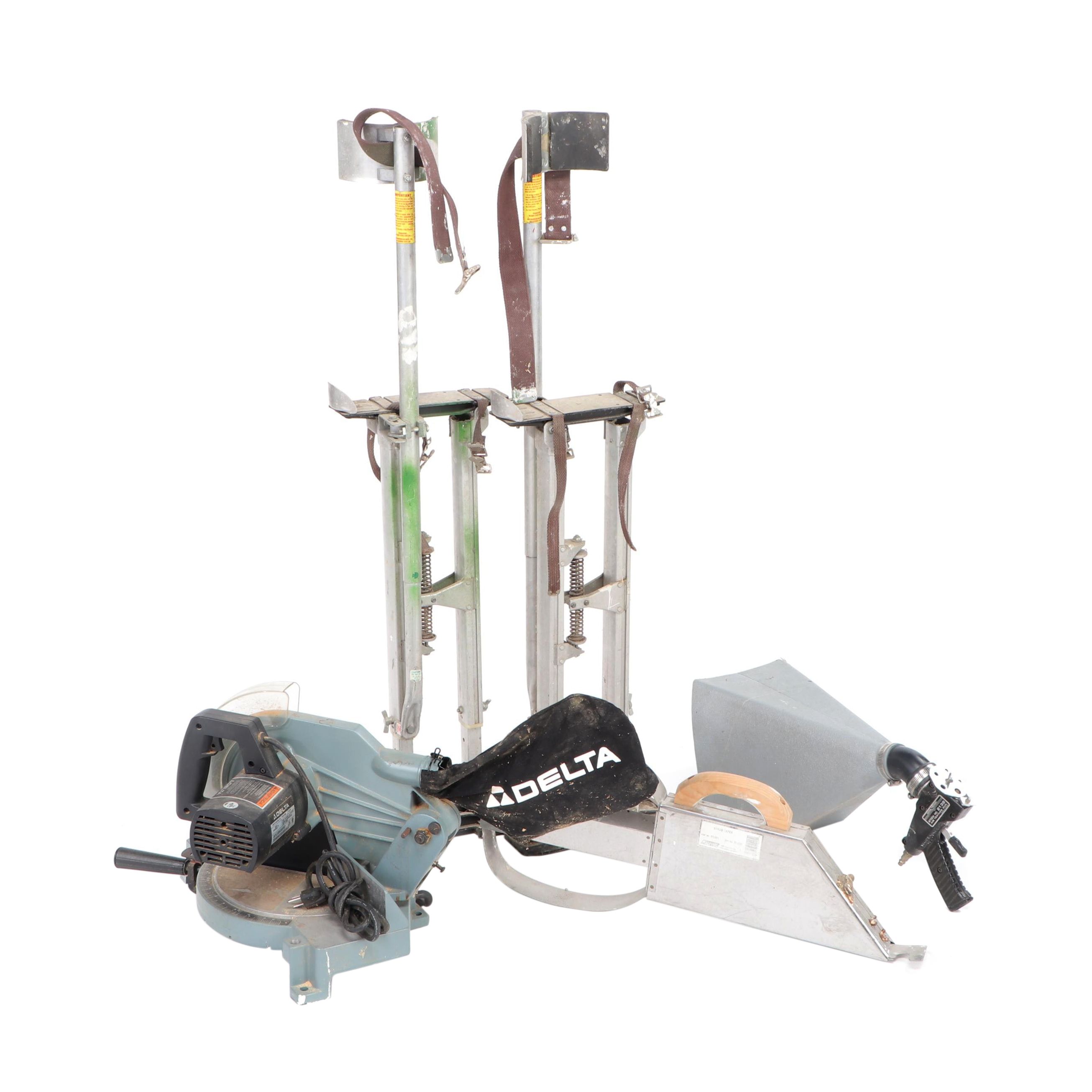 Delta Compound Miter Saw, Central Pneumatic Air Texture Gun, and More