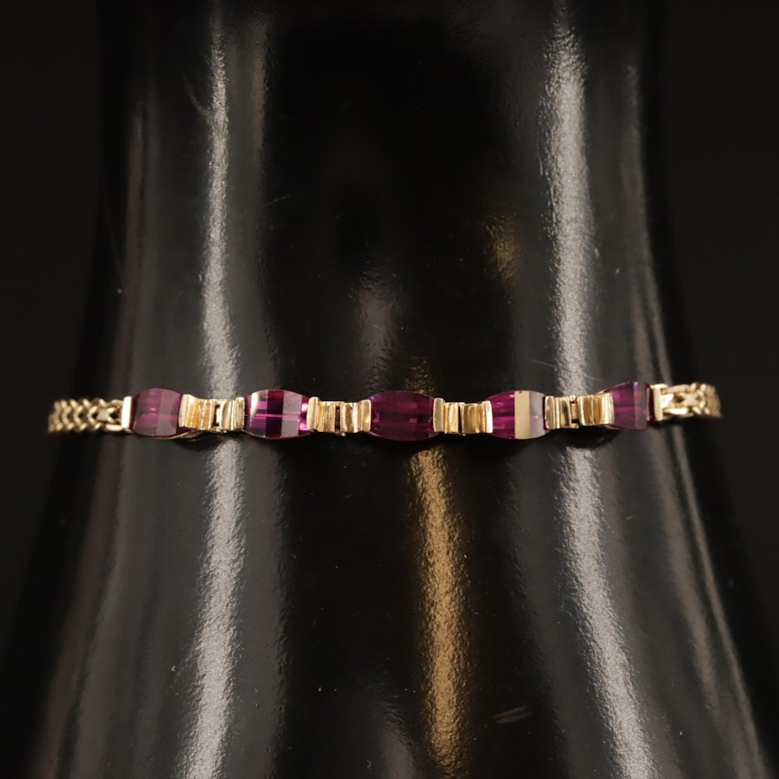 14K Garnet Bracelet