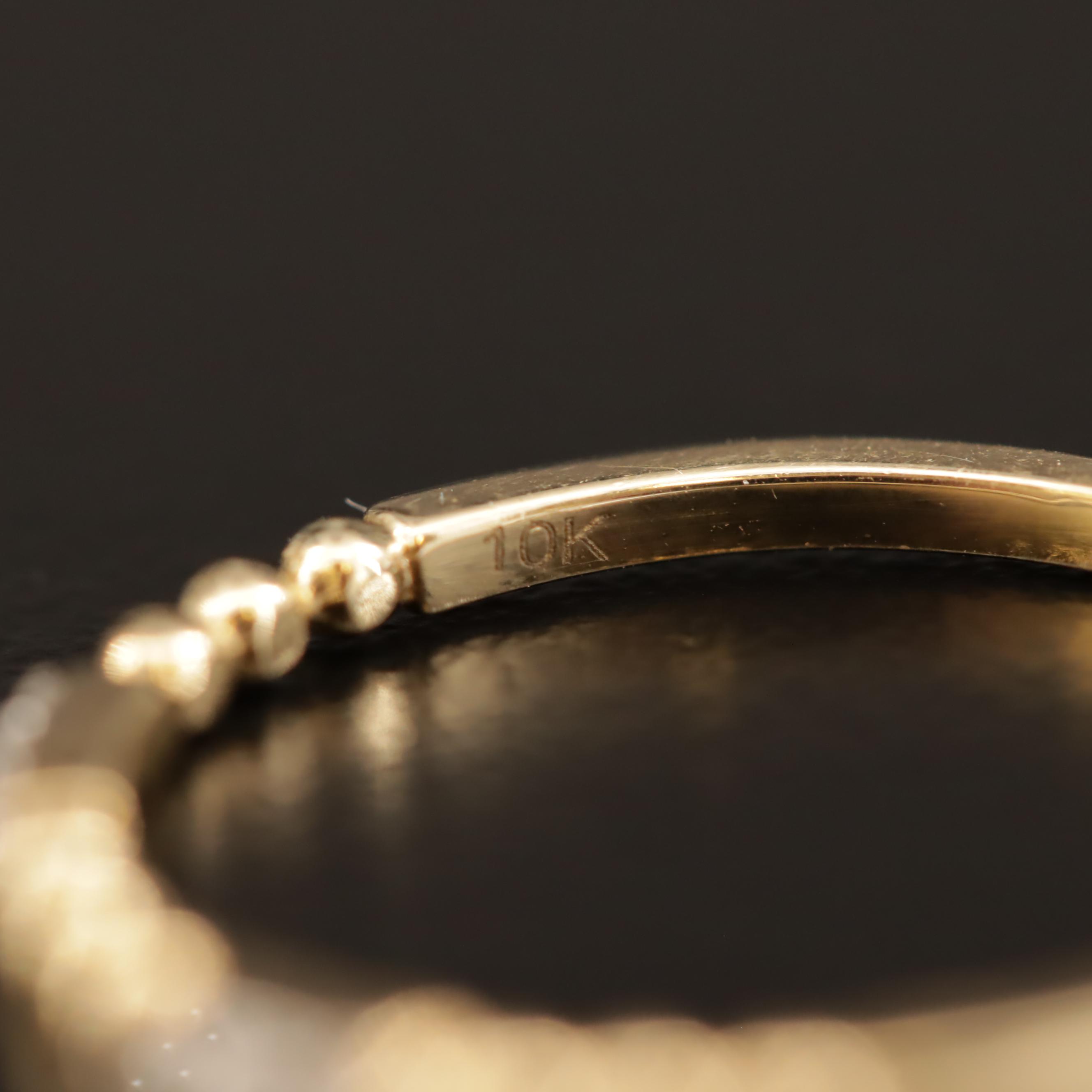 10K Tri-Color Diamond Stackable Rings