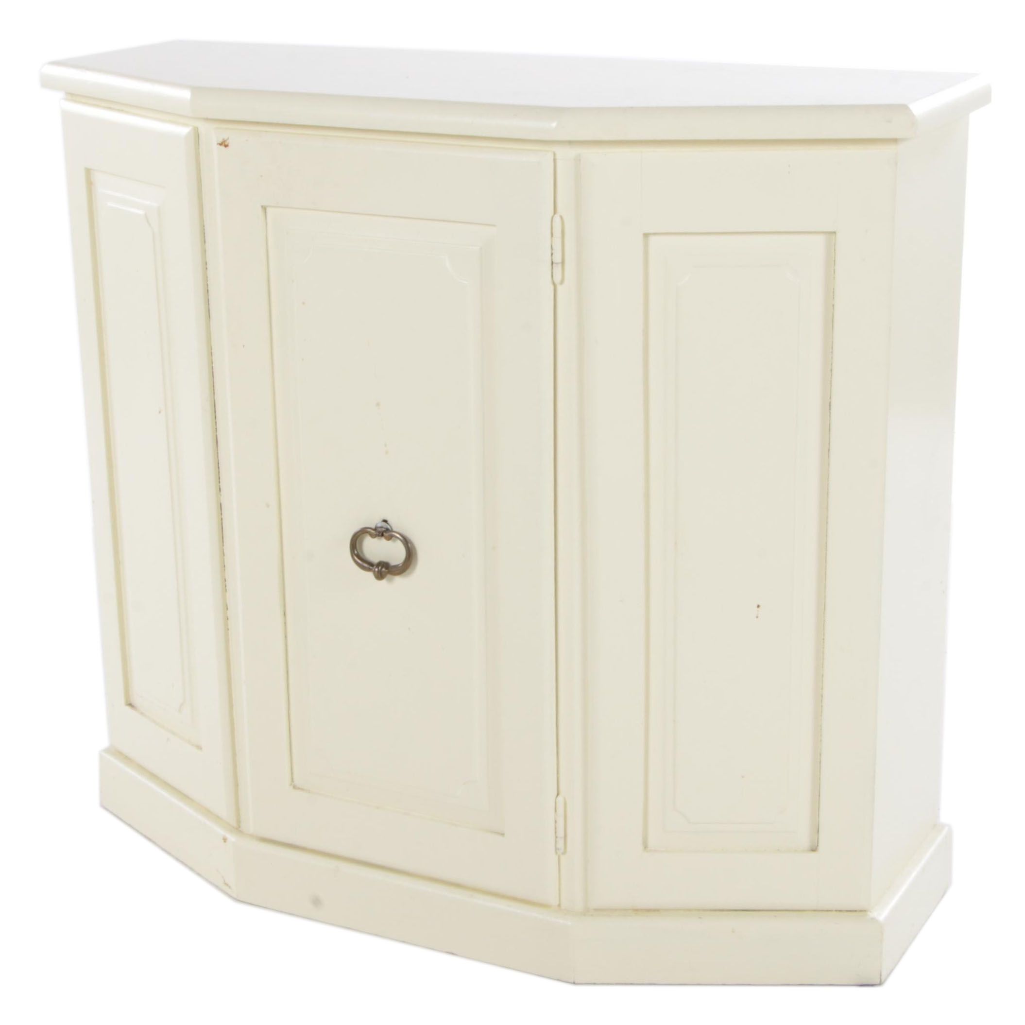S. J. Bailey Sons Mastercraft White-Painted Console Cabinet, Mid to Late 20th C.