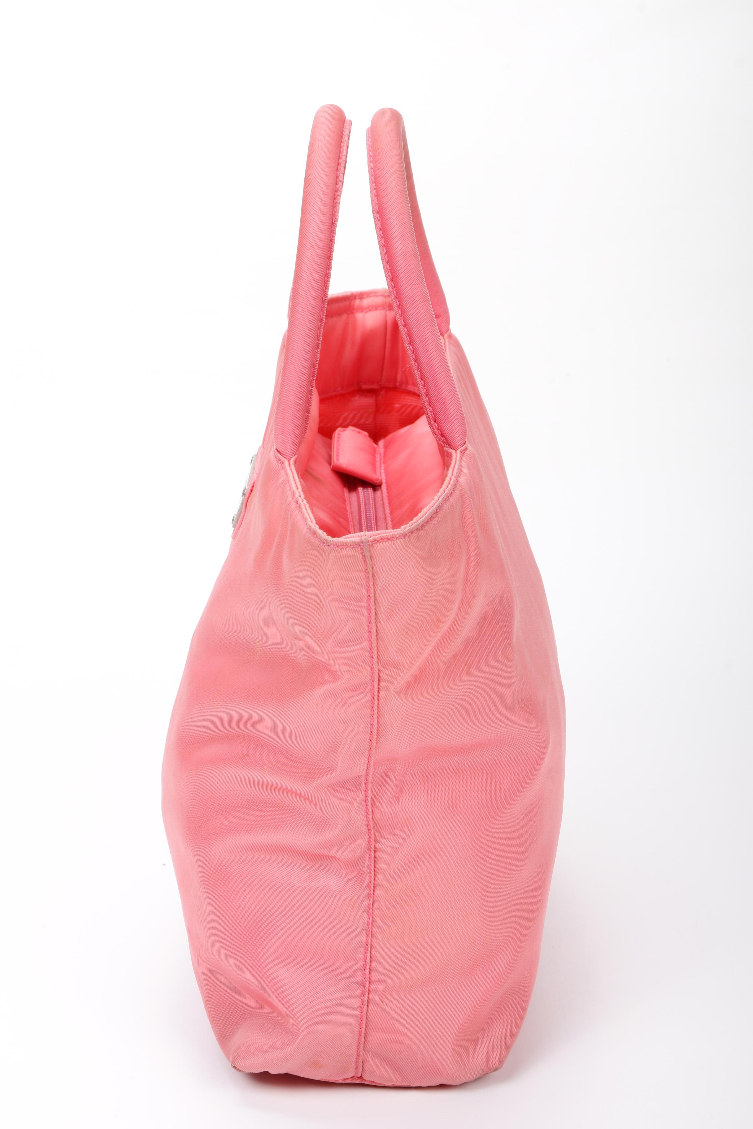 Prada Tote Bag in Pink Tessuto Nylon