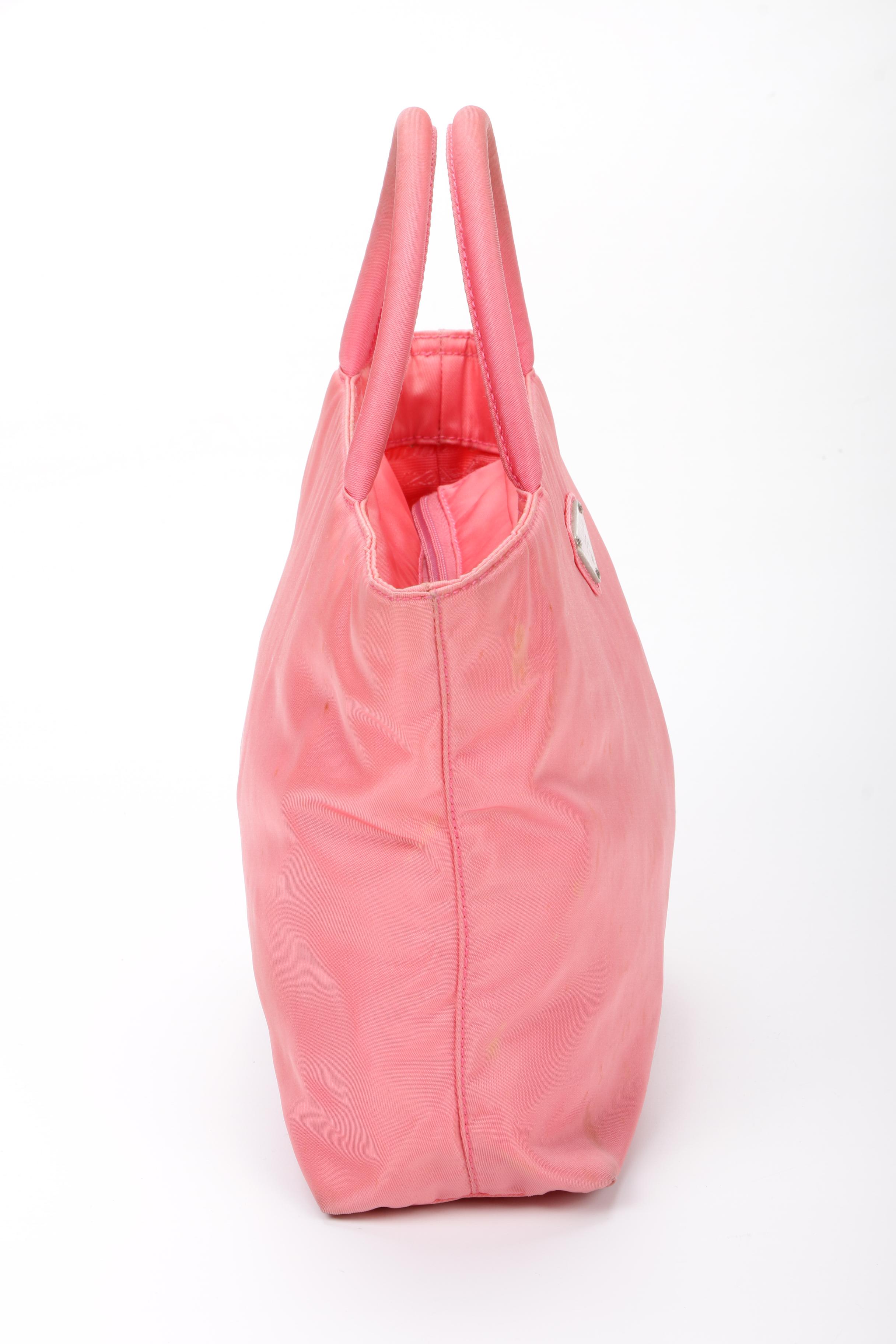 Prada Tote Bag in Pink Tessuto Nylon