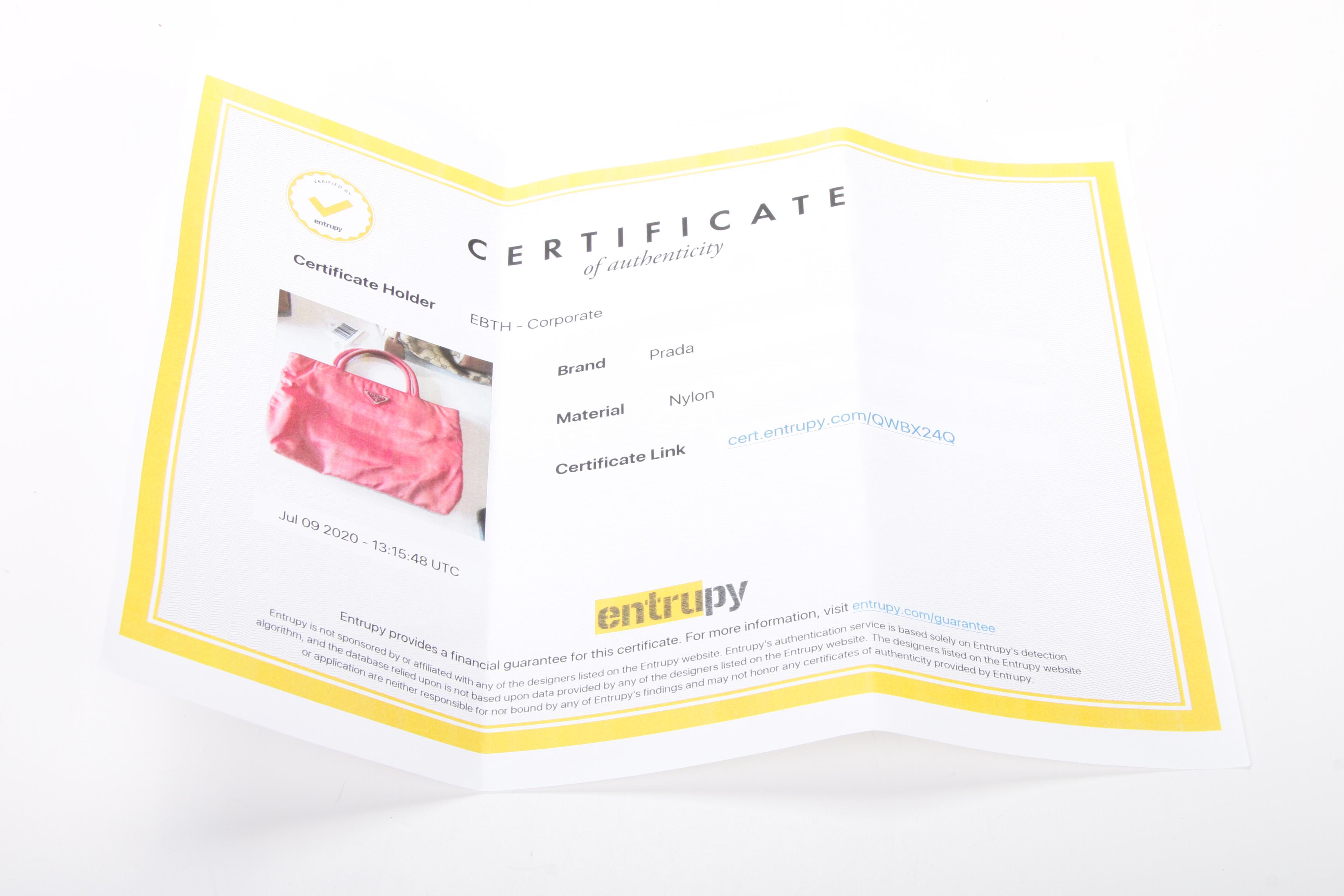 Prada Tote Bag in Pink Tessuto Nylon