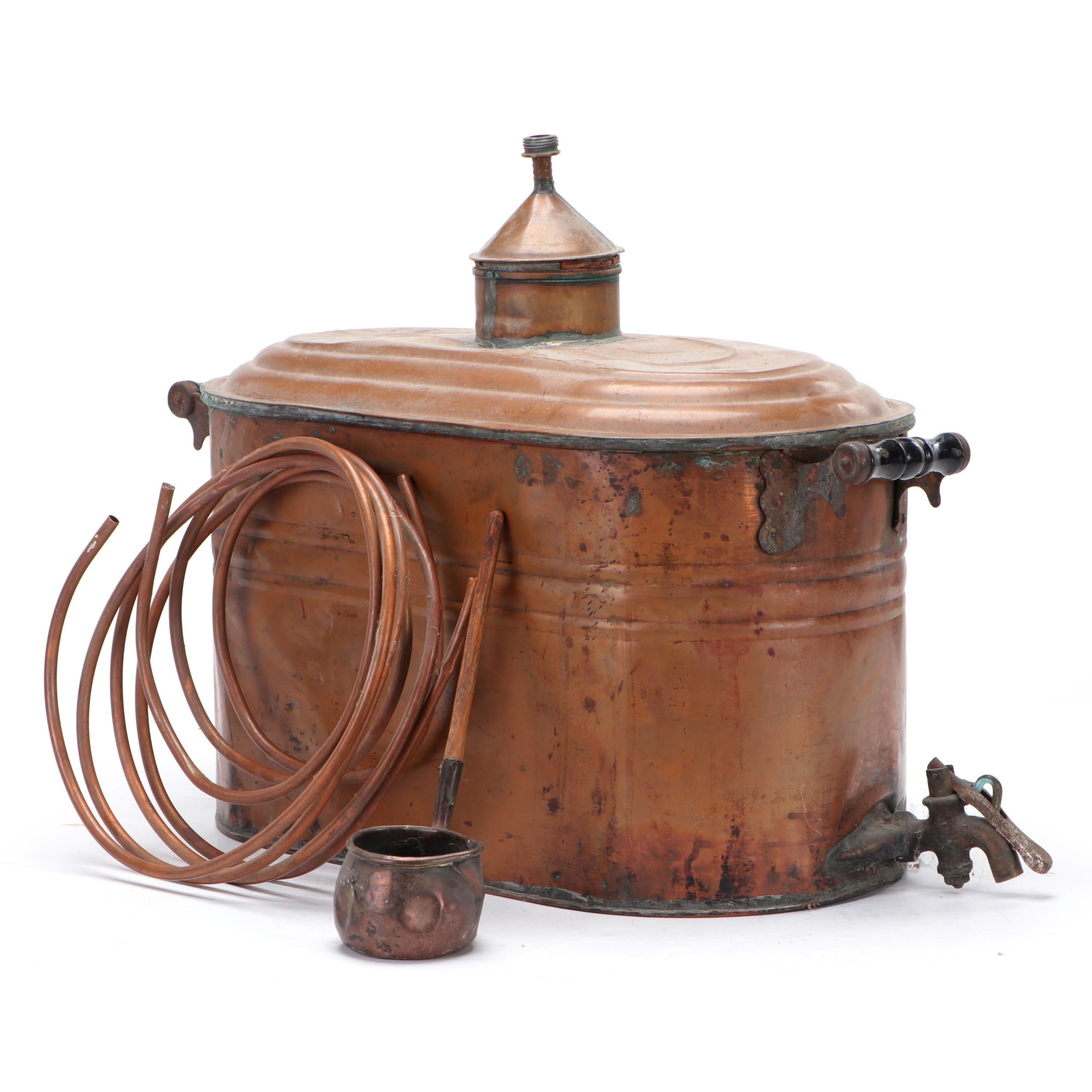 Copper Wash Tub Moonshine Still and Ladle