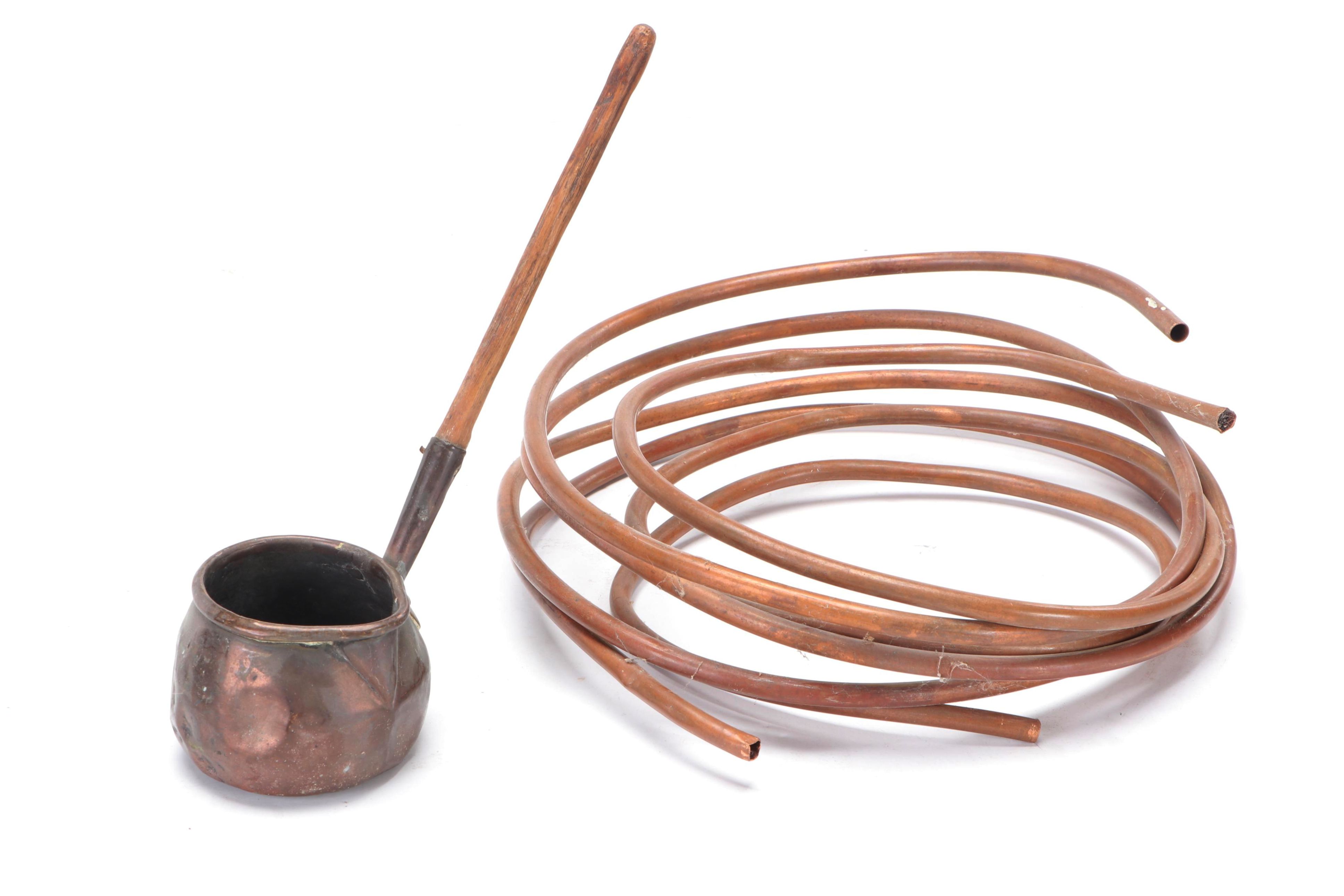 Copper Wash Tub Moonshine Still and Ladle