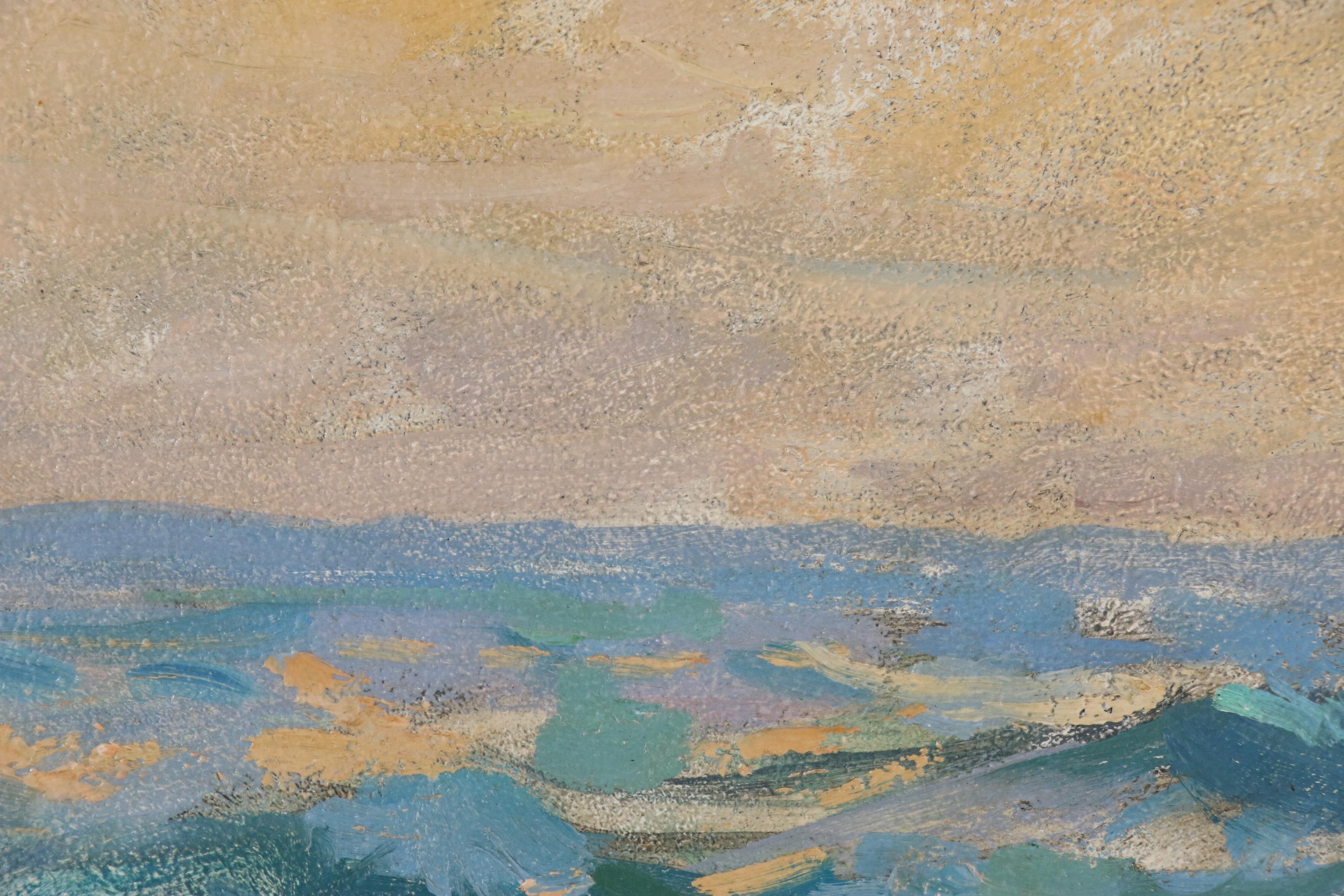 Frank Harmon Myers Oil Painting "Light from the West", Early-Mid 20th Century
