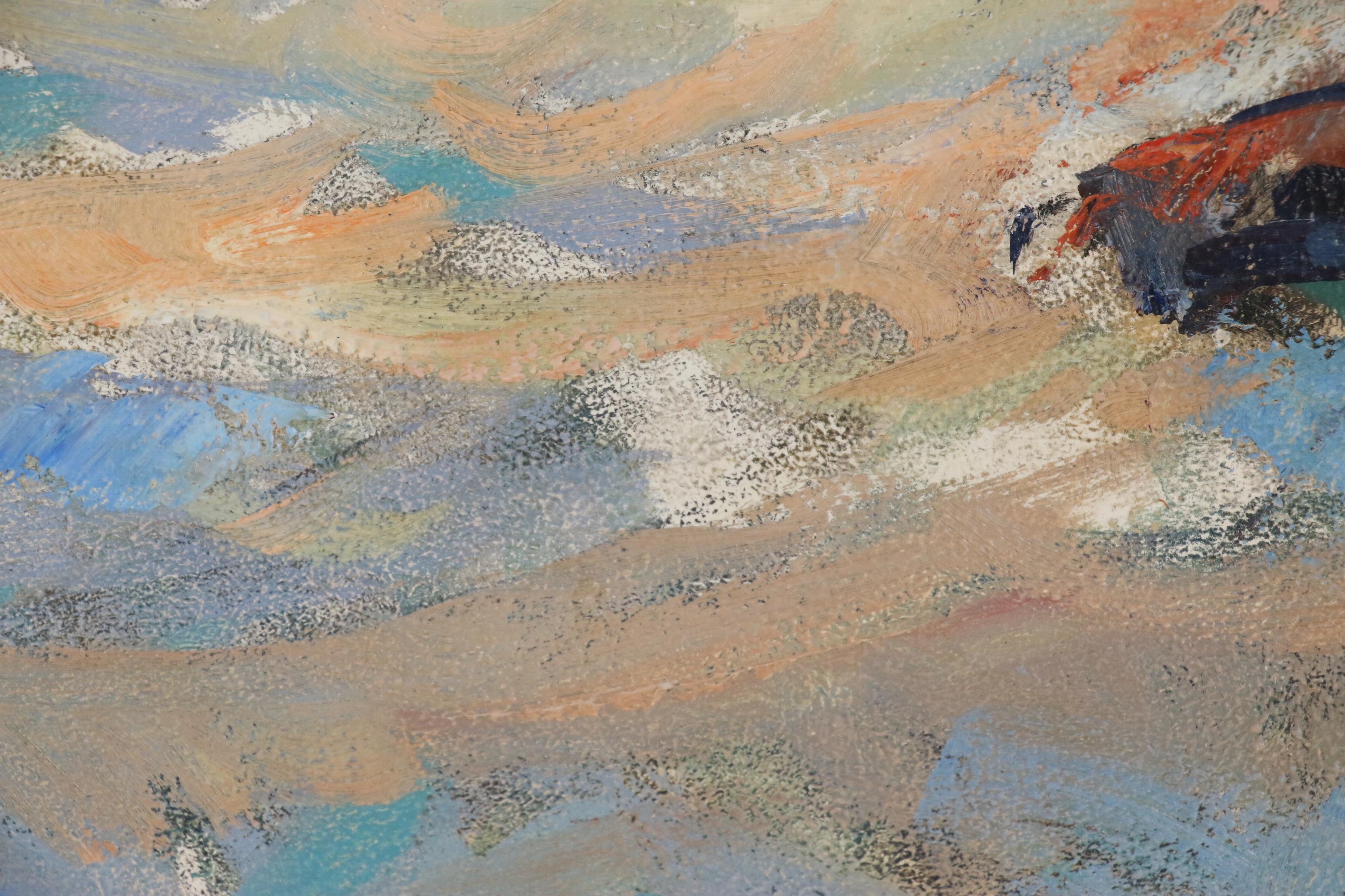Frank Harmon Myers Oil Painting "Light from the West", Early-Mid 20th Century
