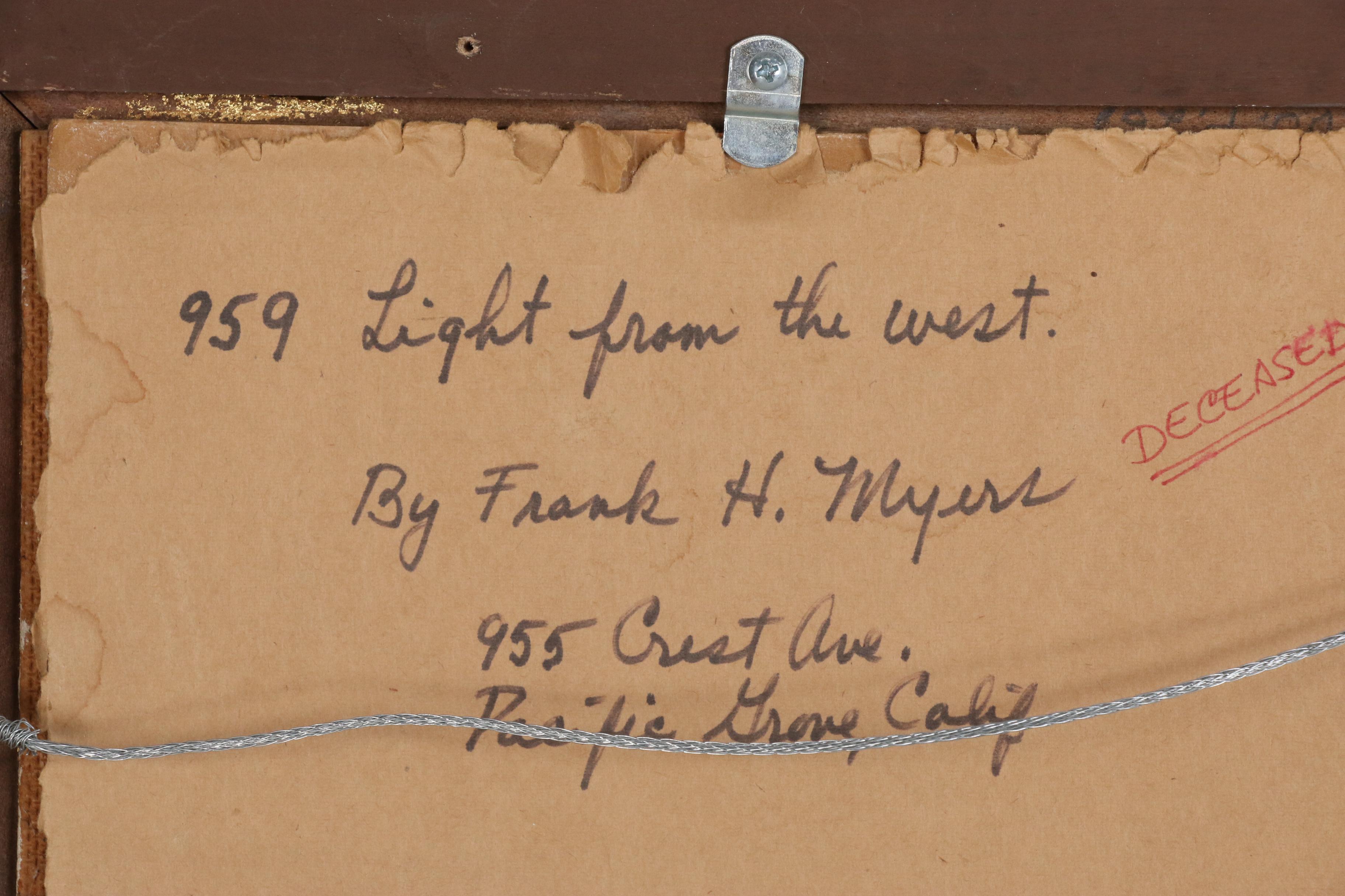Frank Harmon Myers Oil Painting "Light from the West", Early-Mid 20th Century