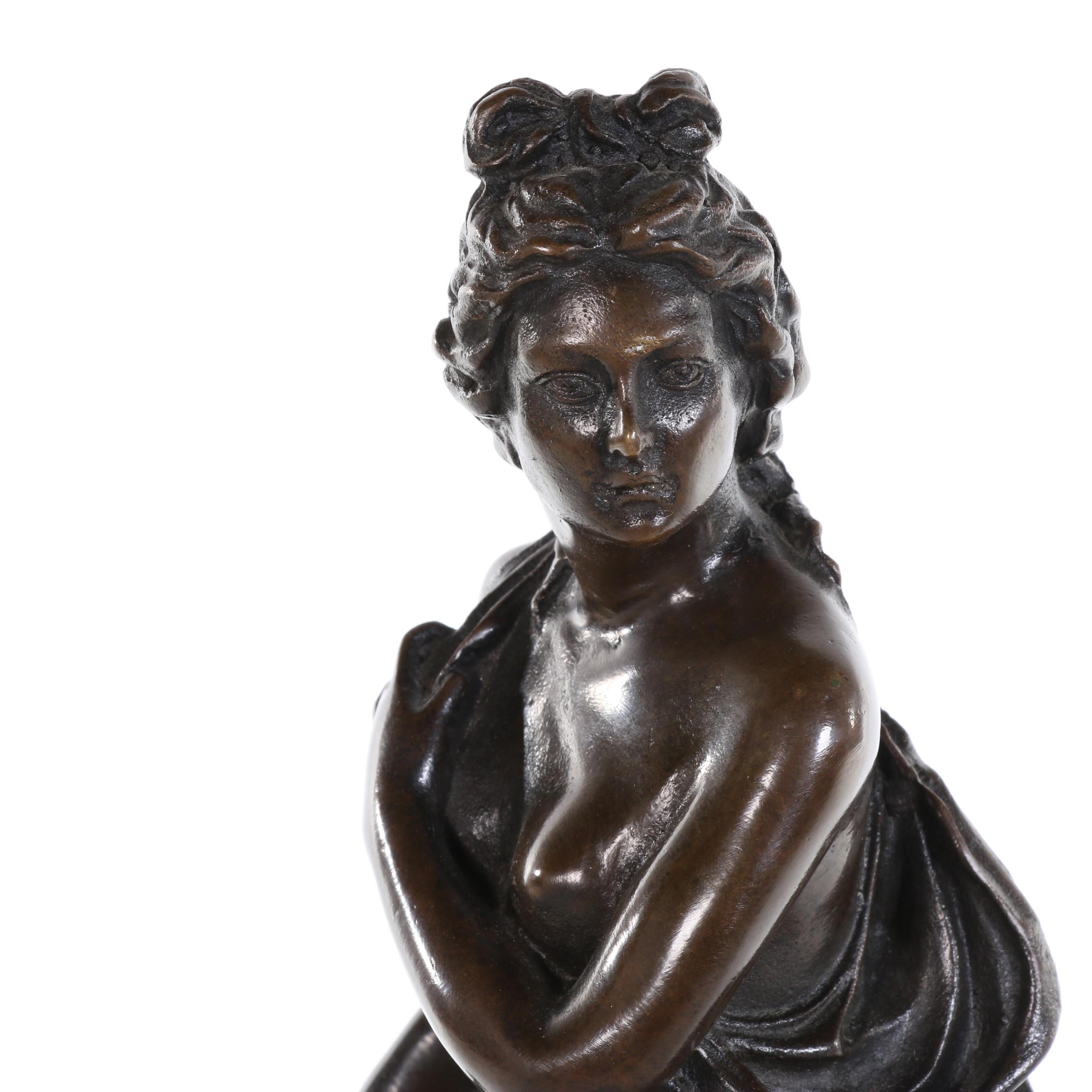 Classical Bronze Sculpture of Female Figure, Mid-Late 20th Century