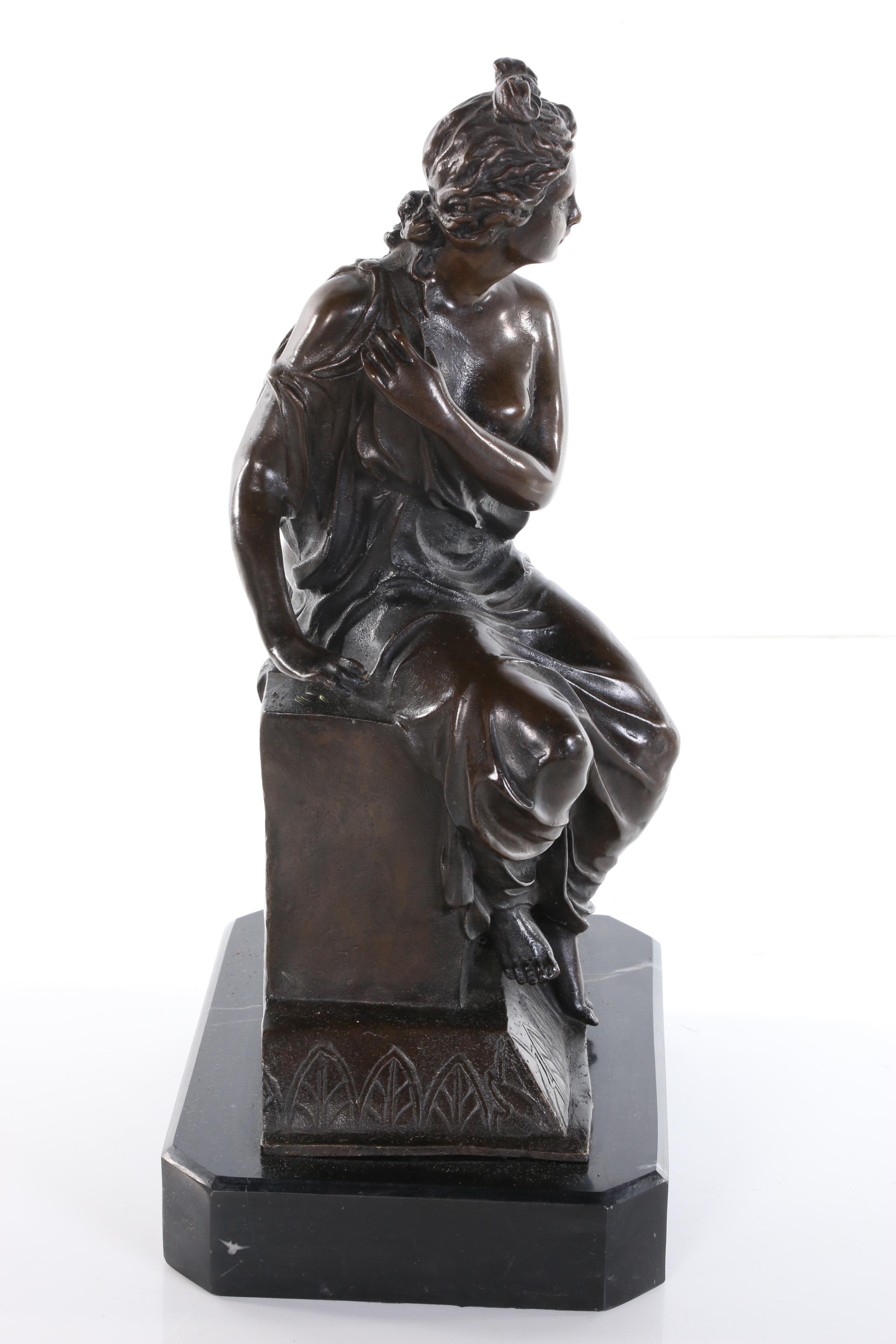 Classical Bronze Sculpture of Female Figure, Mid-Late 20th Century