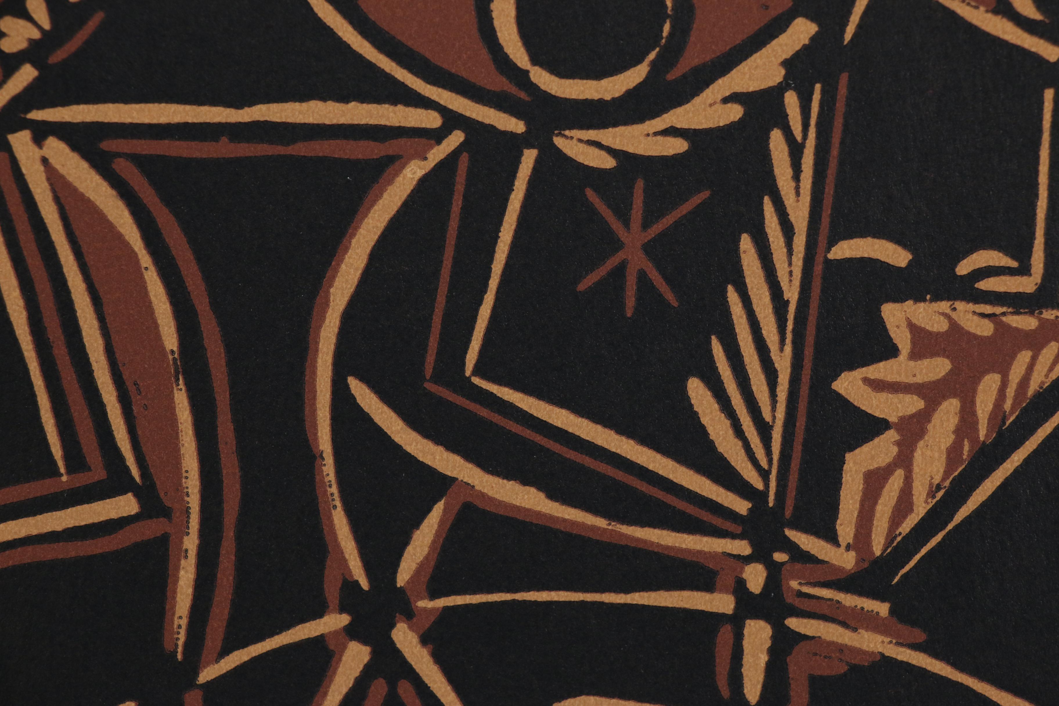 Pablo Picasso Linoleum Cut "Female Bust", 1962