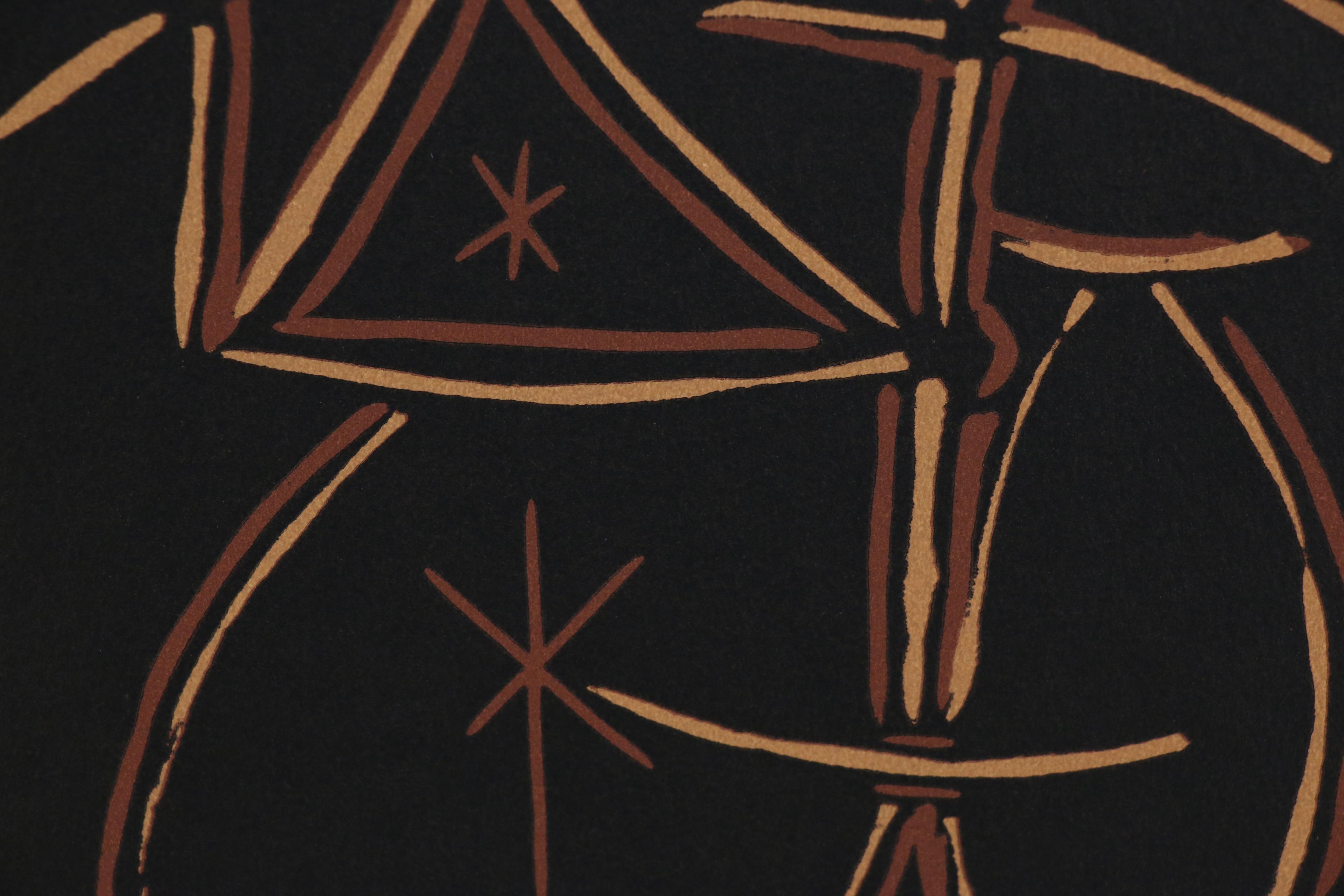 Pablo Picasso Linoleum Cut "Female Bust", 1962