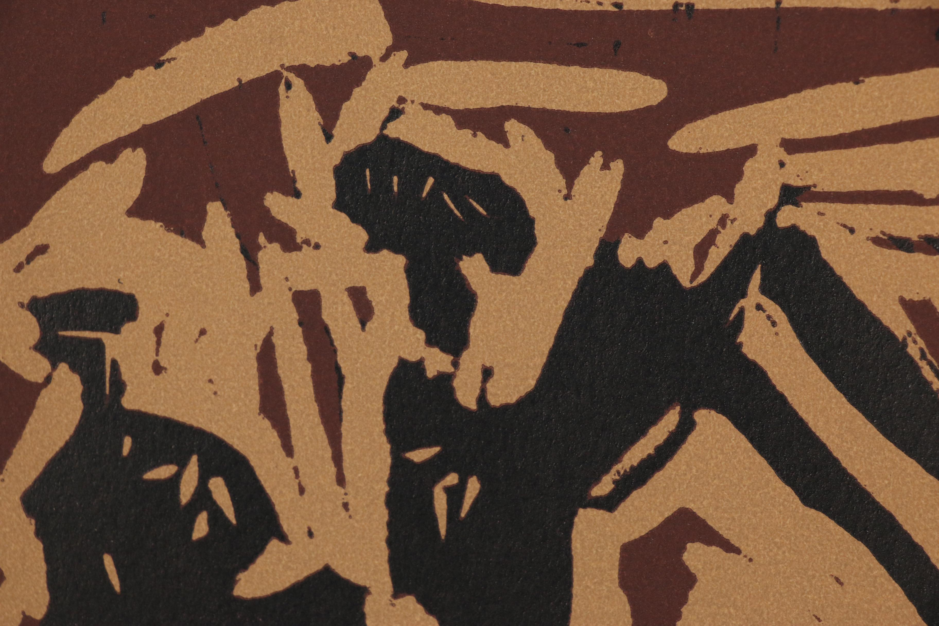 Pablo Picasso Linoleum Cut "The Banderillas", 1962